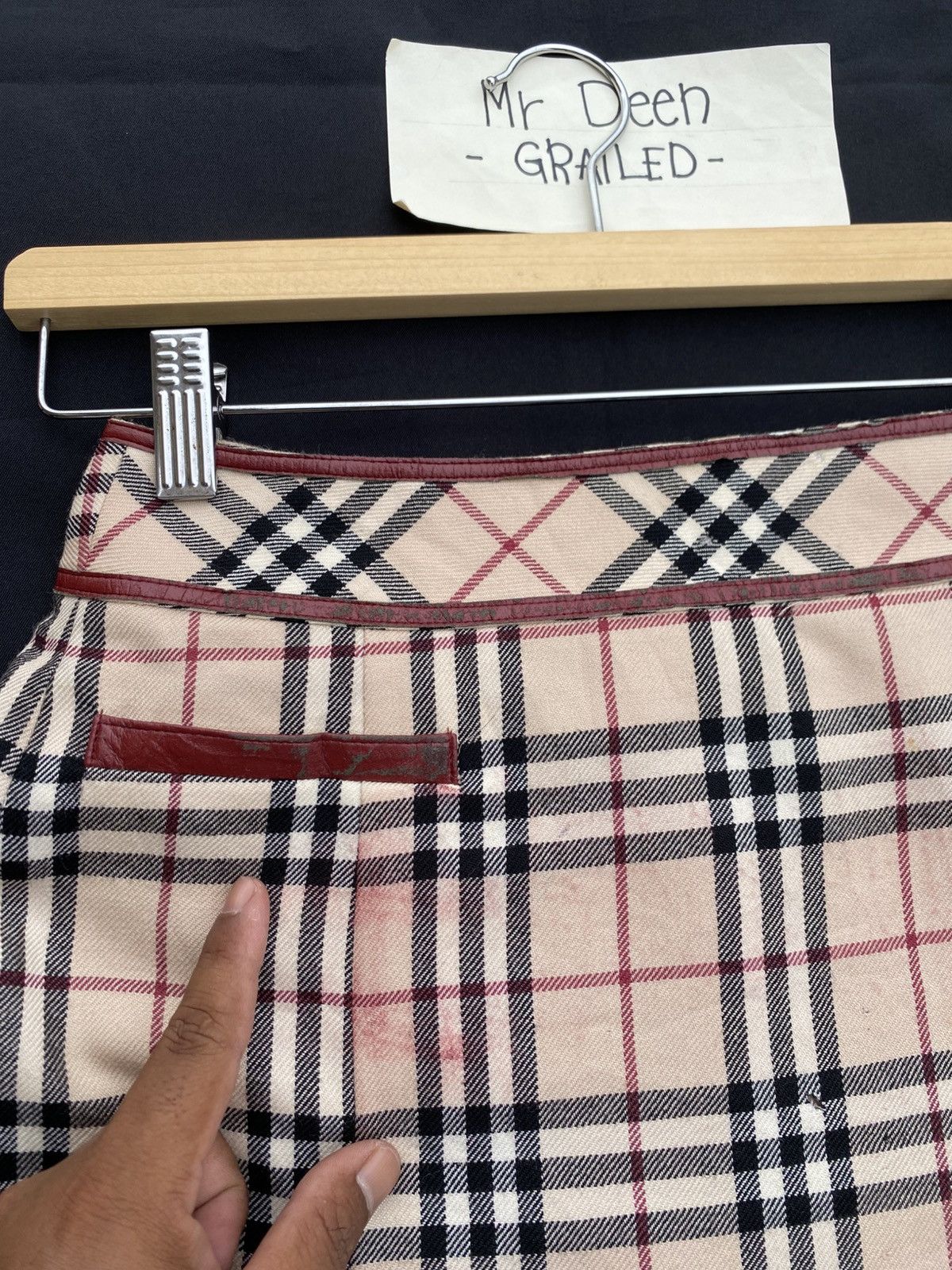 Burberry Rare Vintage Burberry Checkered Brown Midi Skirt Size 25" / US 0 / IT 36 - 8 Thumbnail