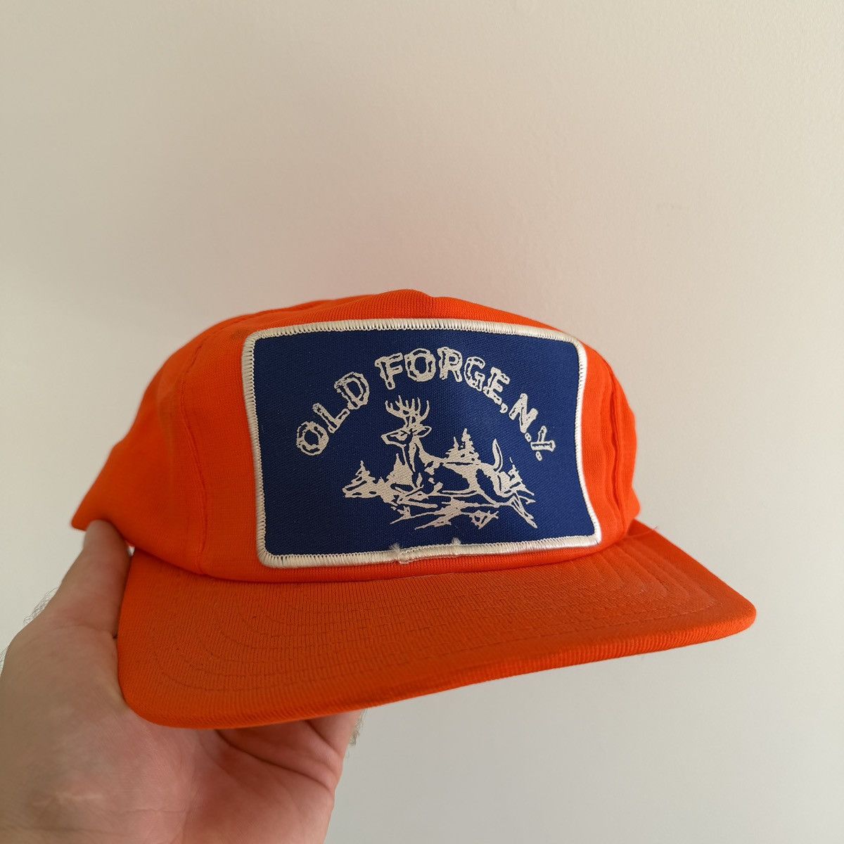 Other 1980s Vintage Old Forge NY Hunting Cap Trucker Hat Size ONE SIZE - 2 Thumbnail