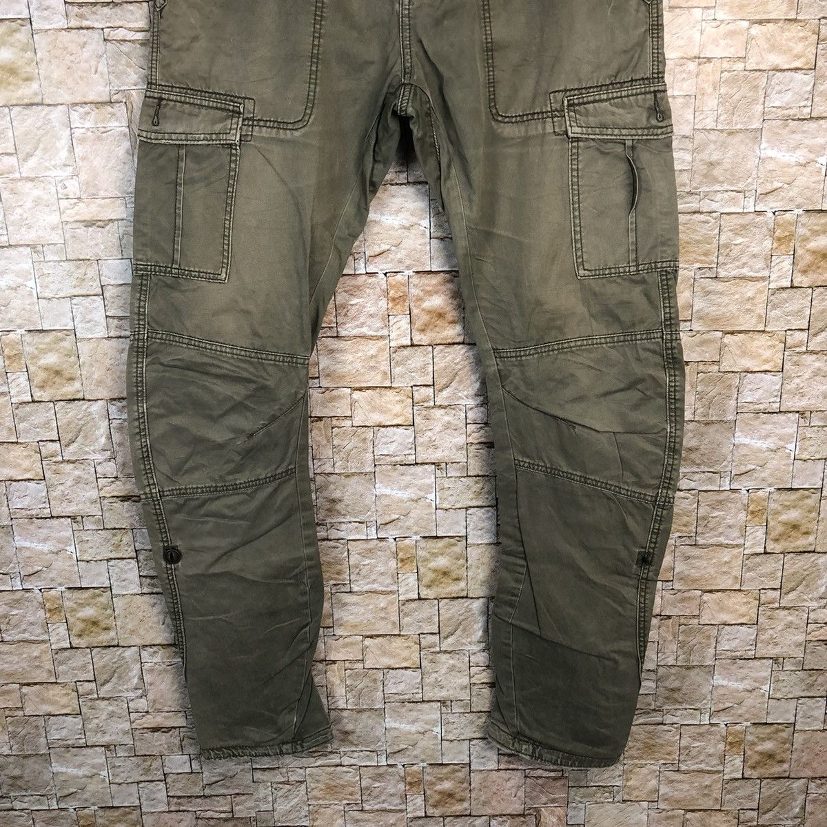 Japanese Brand Rare Xtyle Green tactical Cargo Multipocket Pants #A329 Size US 31 - 3 Thumbnail