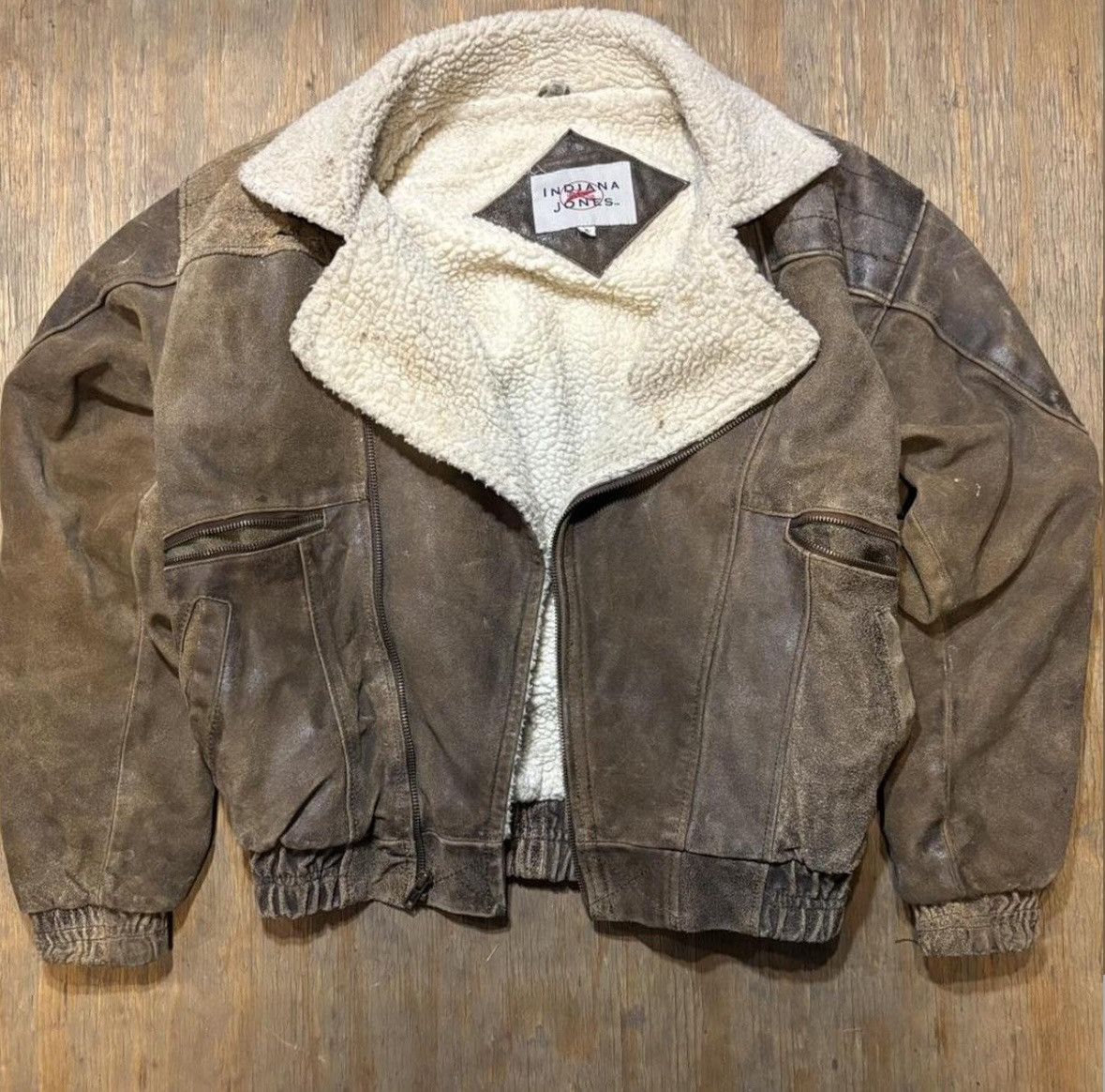 Other Vintage Indiana Jones Brand Bomber Jacket Size US S / EU 44-46 / 1 - 1 Thumbnail