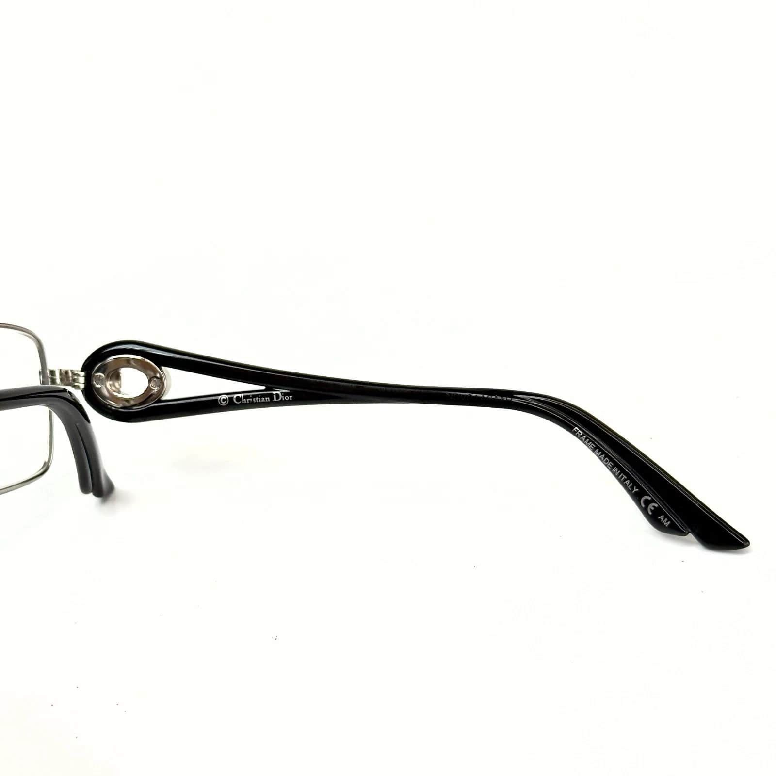 Christian Dior Monsieur CHRISTIAN DIOR CD3754 3754 VOLUTE CRYSTAL Silver Black Size ONE SIZE - 4 Thumbnail