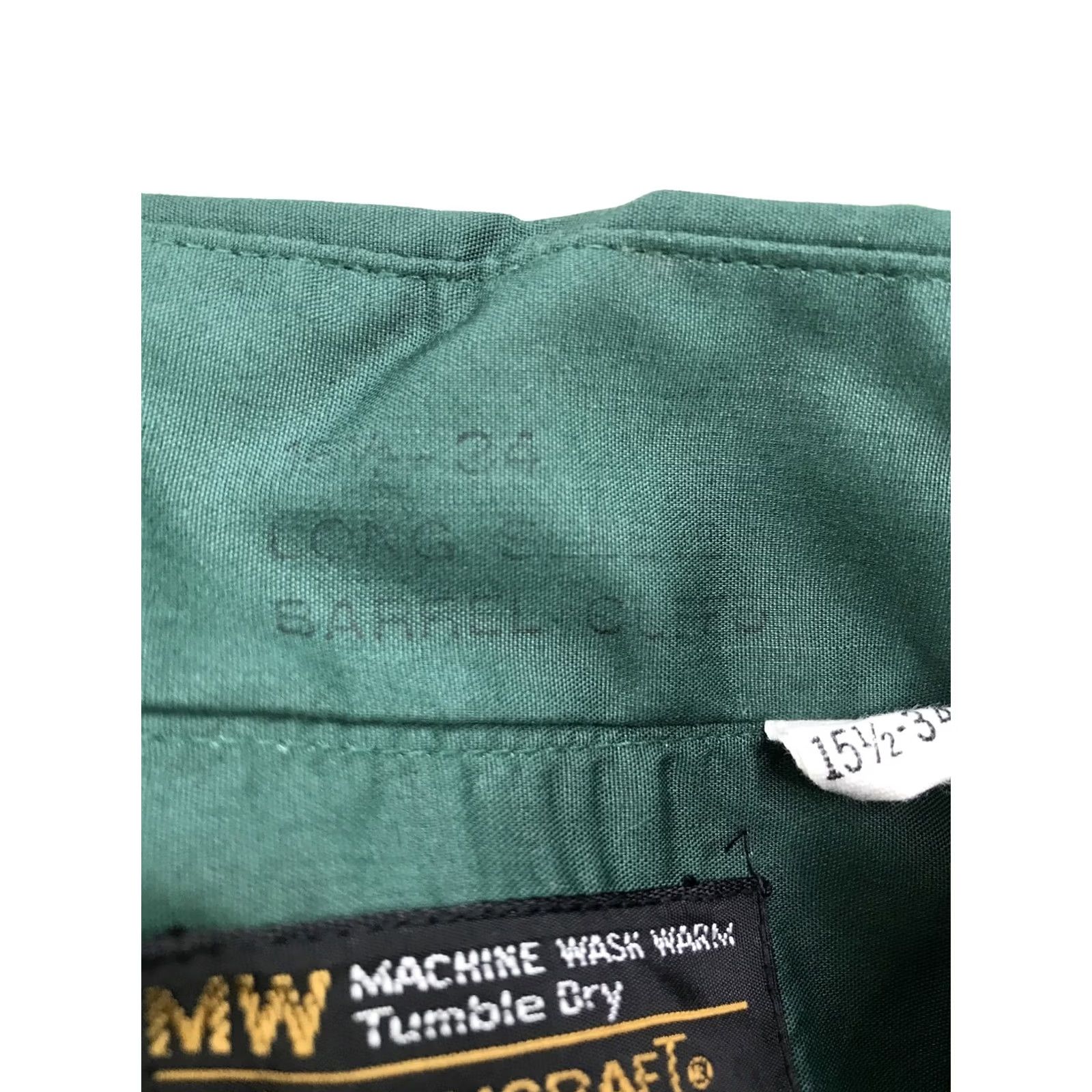 Vintage VINTAGE Towncraft Button-Up Shirt Mens Green 60s 70s Barrel Cuff No Iron Regular M Size US M / EU 48-50 / 2 - 5 Thumbnail