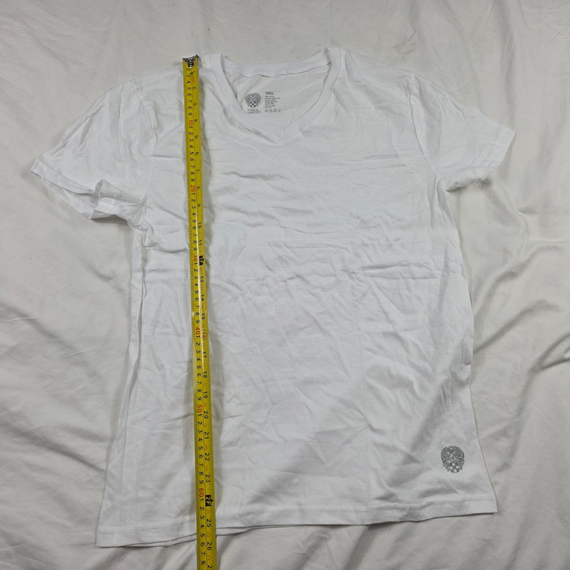 Vince Camuto Vince Camuto Mens Size Small White V Neck T Shirt 100% Cotto Size US S / EU 44-46 / 1 - 7 Thumbnail