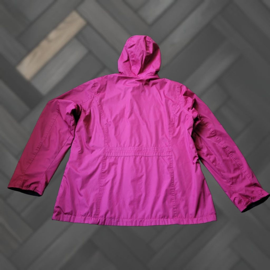 Free Country VINTAGE Free Country Jacket Reversible Women XL Red Black Fleece Hood Windbreaker Long Sleeve Polyester Size XL / US 12-14 / IT 48-50 - 1 Thumbnail