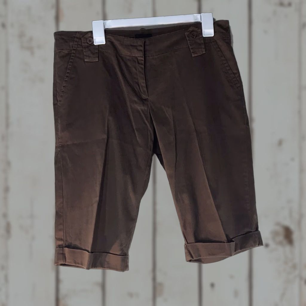 Vintage THE LIMITED Drew Fit Brown Cuffed Capris Womens Size 12 Regular Size XL / US 12-14 / IT 48-50 - 1 Thumbnail