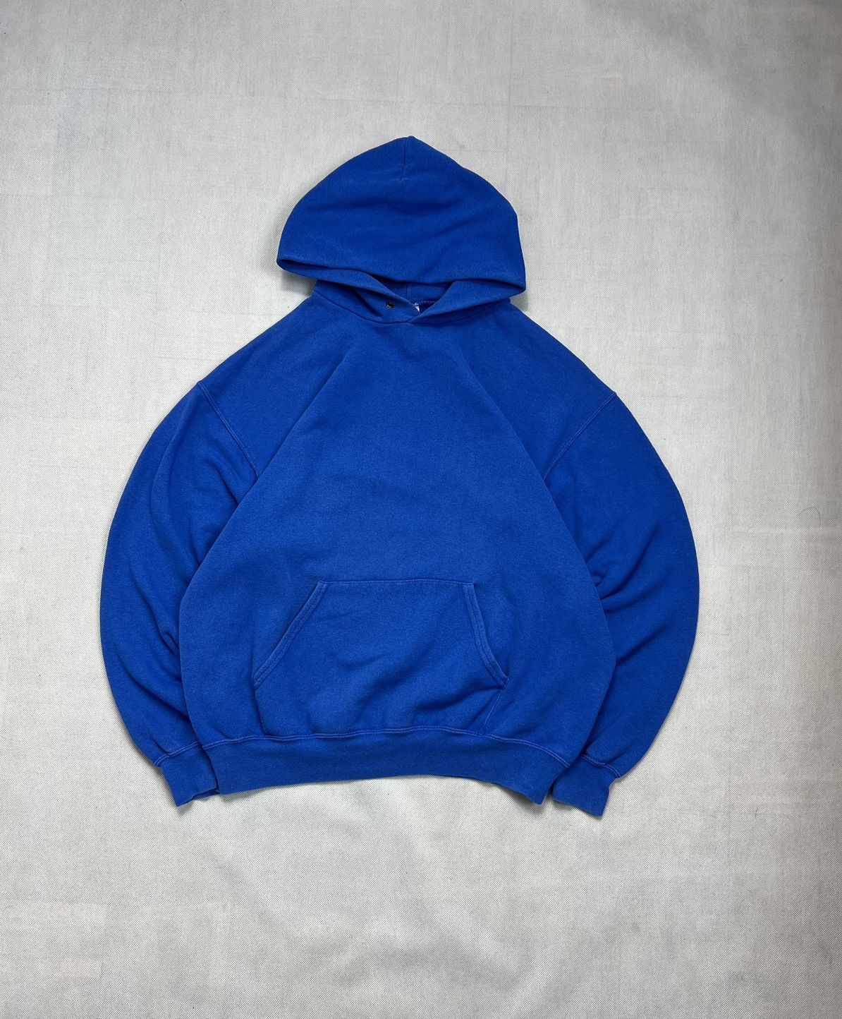 Vintage Hoodie Blank vintage 90’s kanye west blue boxy fit Size US L / EU 52-54 / 3 - 1 Thumbnail