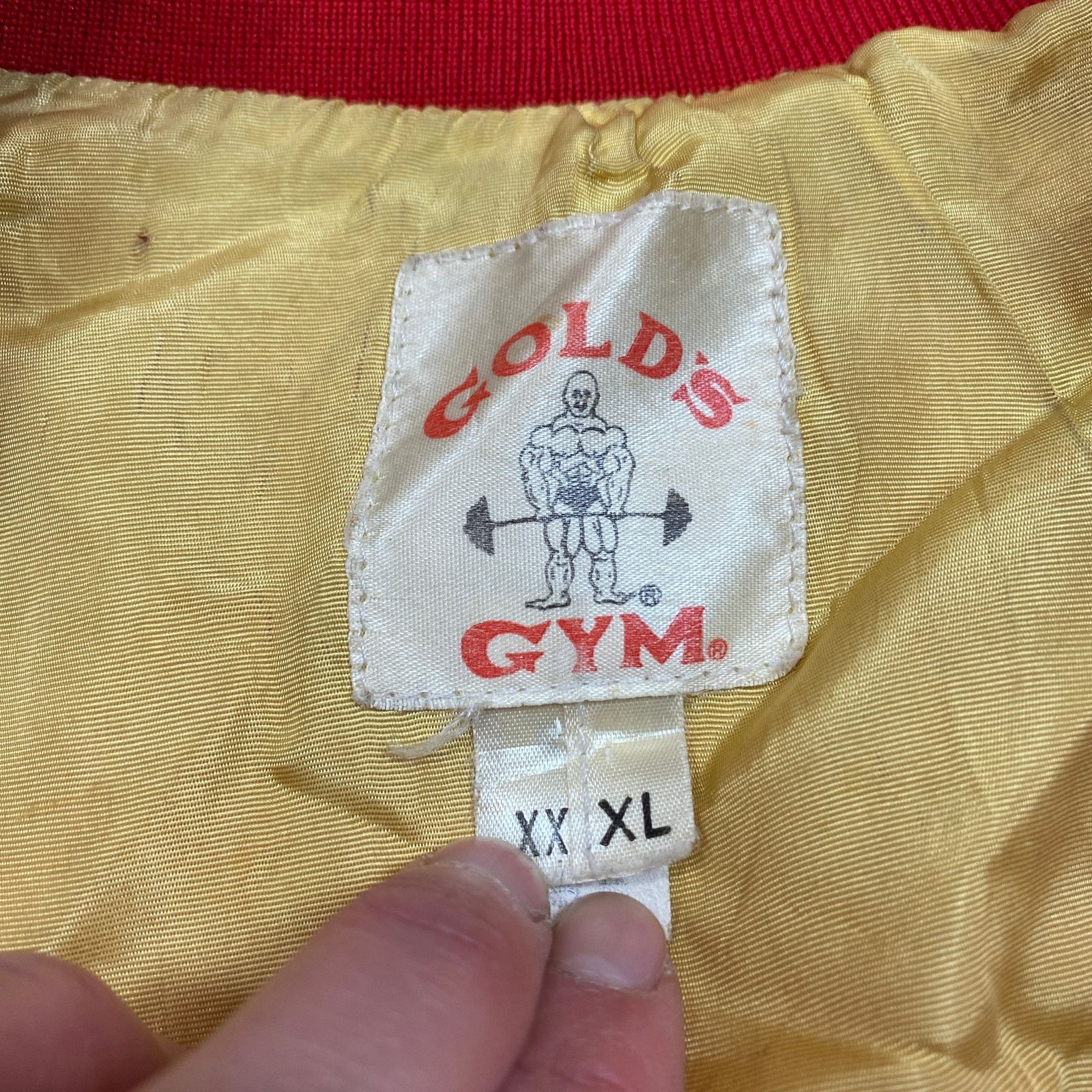 Vintage Rare VTG 70s 80s Golds Gym Satin Bomber 3XL Bodybuilding Size US XXL / EU 58 / 5 - 6 Thumbnail