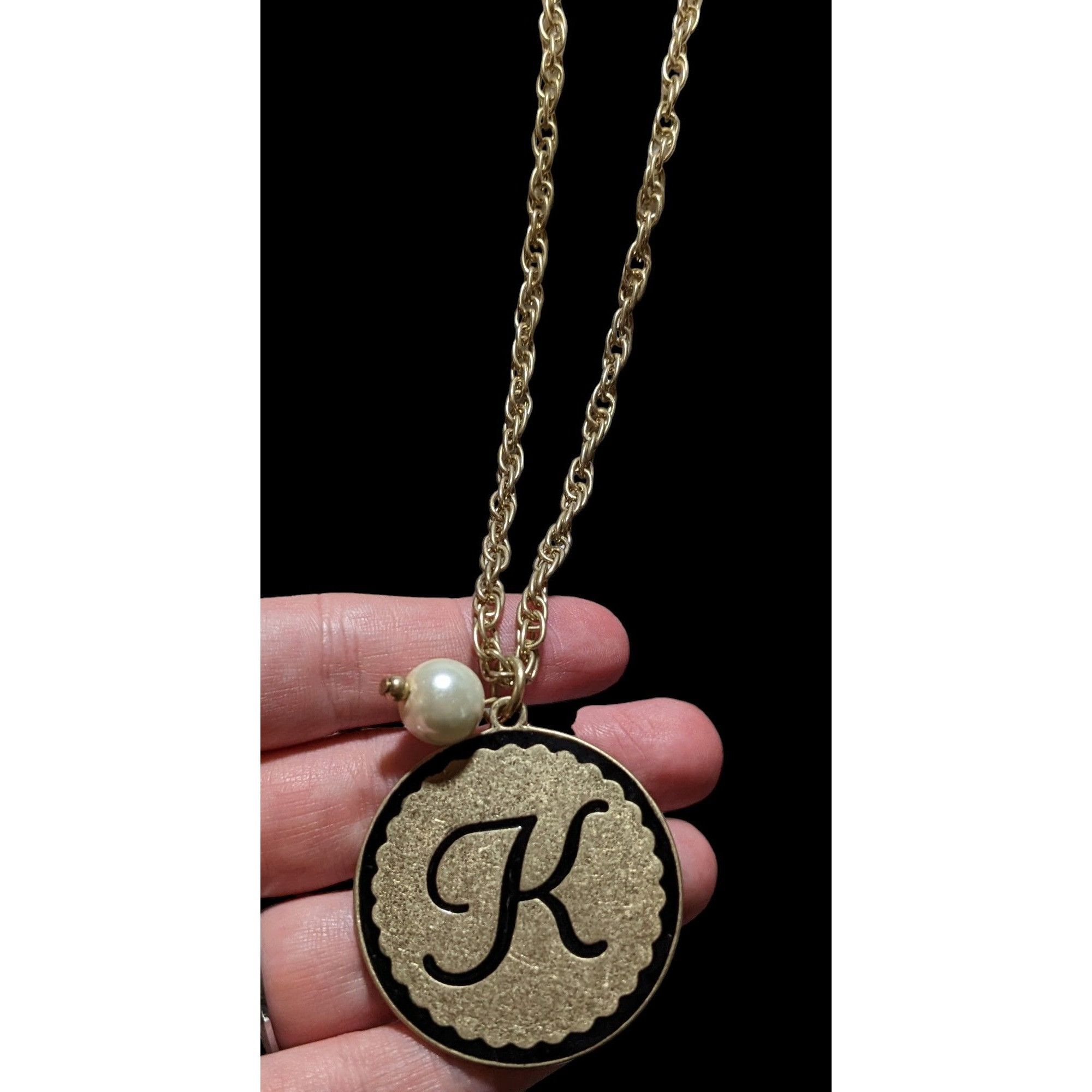 Other Plunder Jewelry Monogram "K" Medallion Necklace Size ONE SIZE - 4 Thumbnail