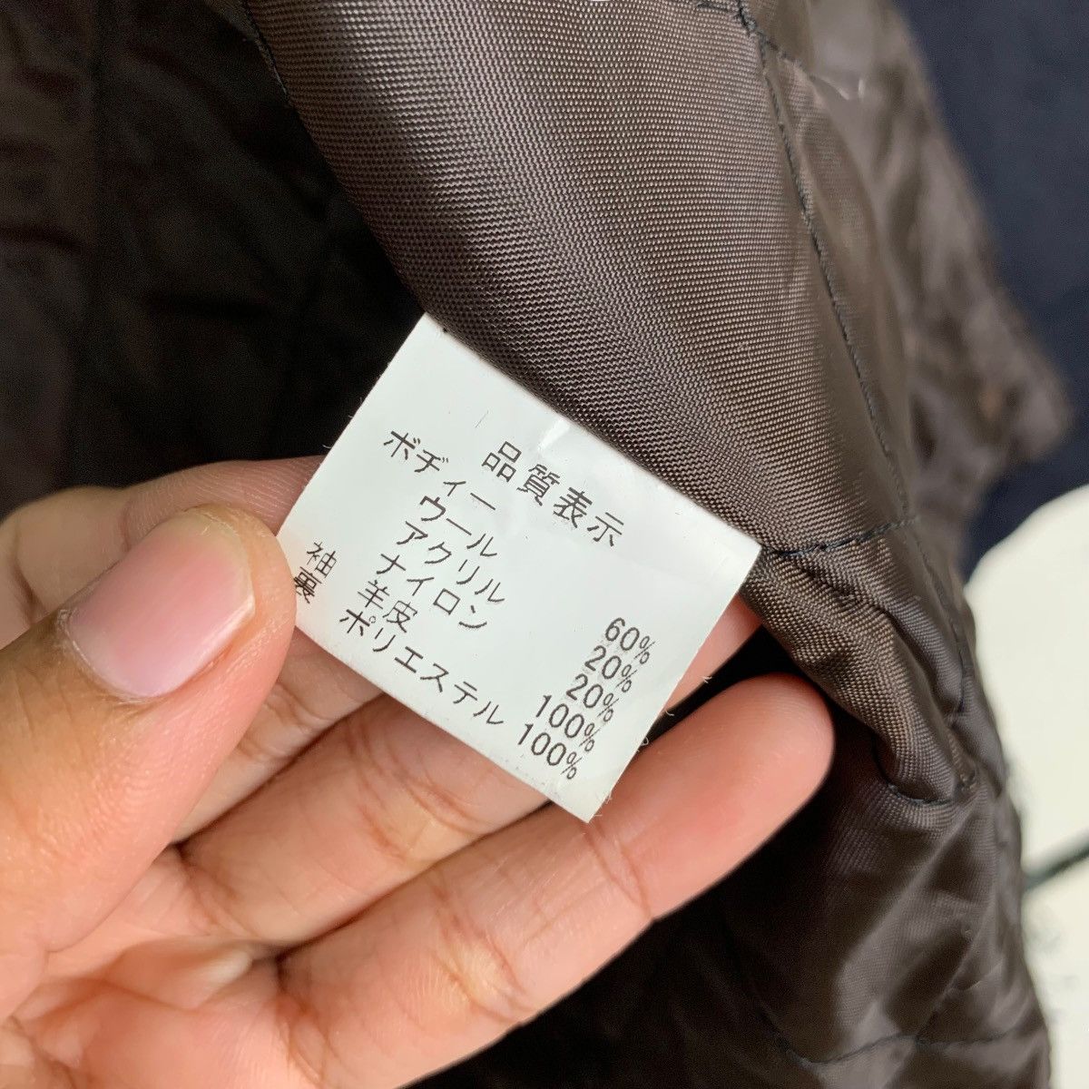 Japanese Brand REHACER Sheepskin Sleeve Navy Wool Bomber Jacket #1031-C46 Size US M / EU 48-50 / 2 - 15 Thumbnail