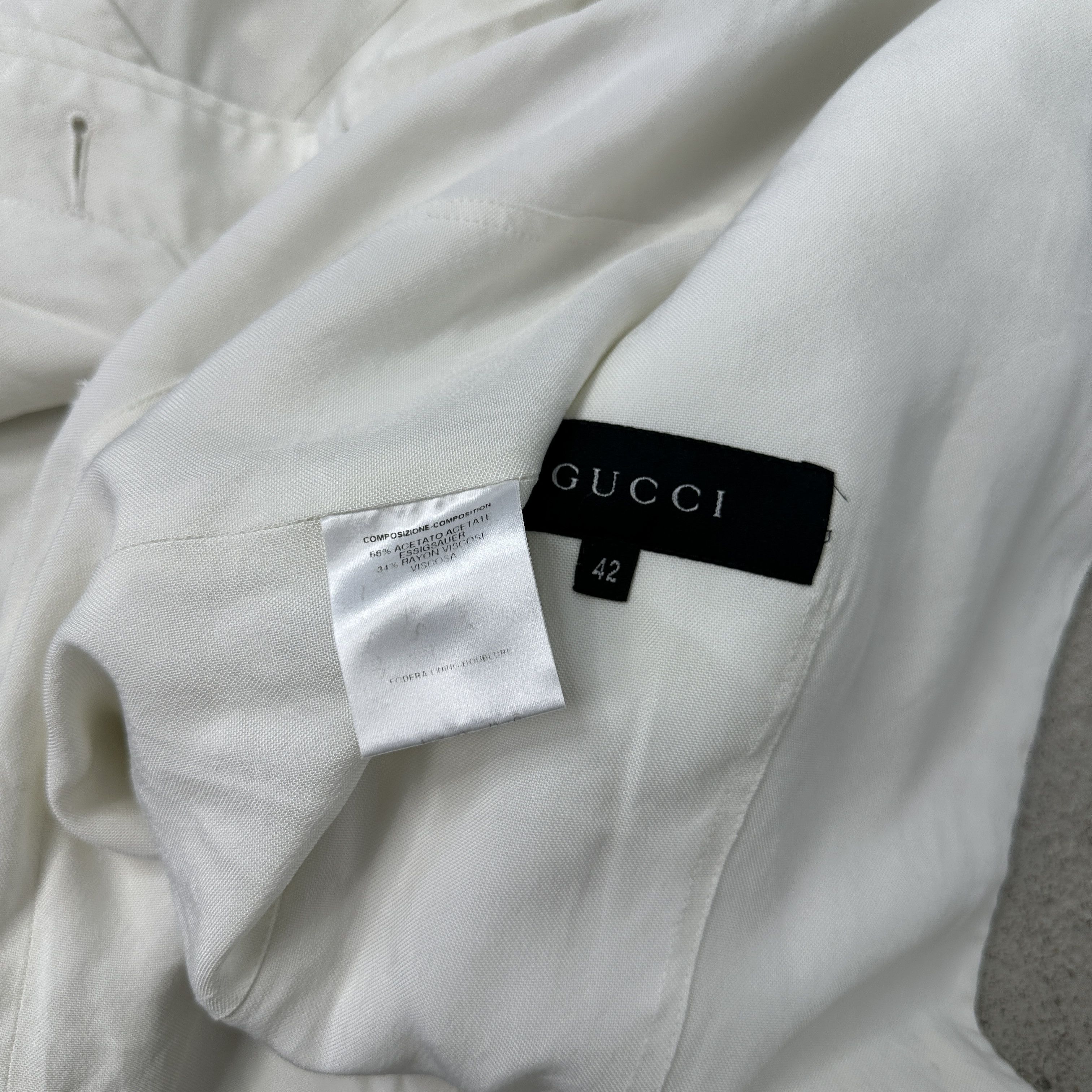 Gucci × Vintage Vintage Gucci Padded Shoulders Blazer 00s Size 25" / US 0 / IT 36 - 7 Thumbnail