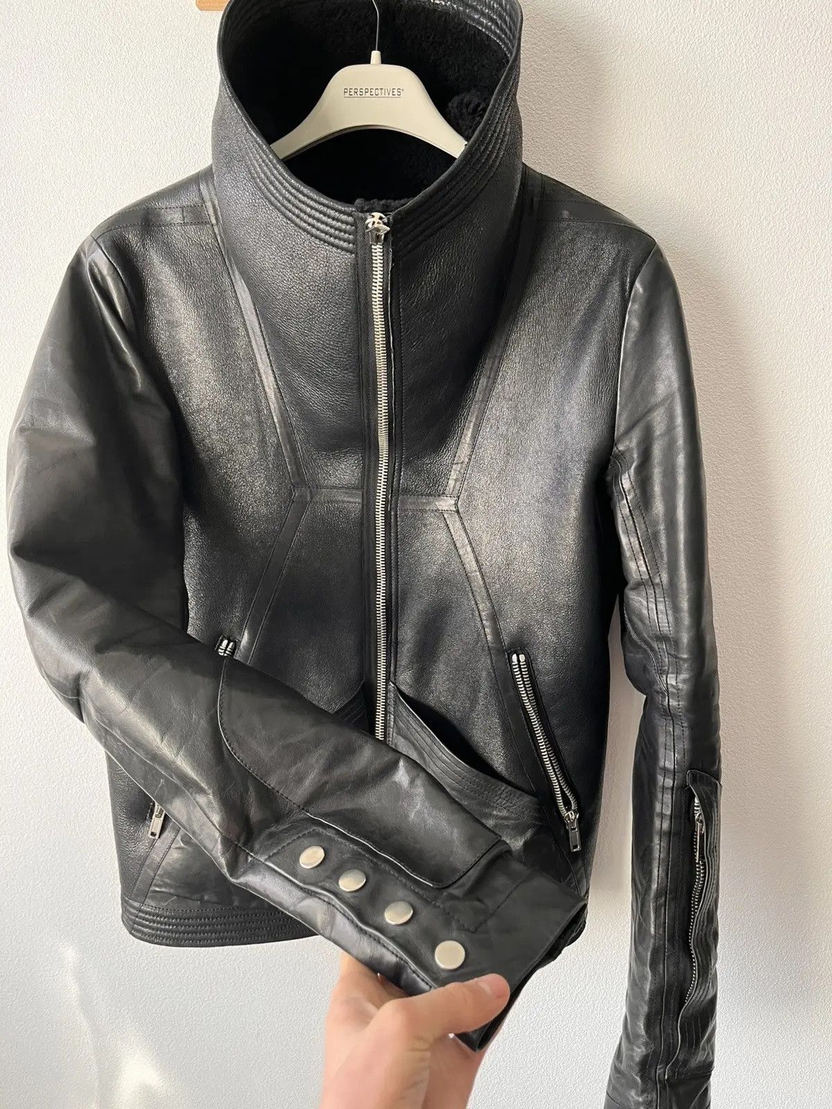Rick Owens Rick Owens 2012 Mountain Leather Jacket with fur lining Size US M / EU 48-50 / 2 - 1 Thumbnail