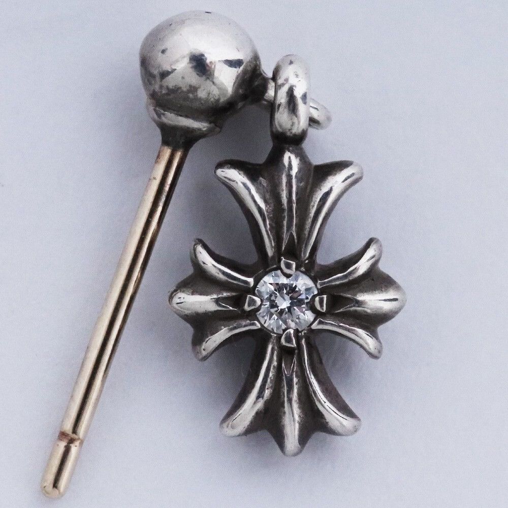 Chrome Hearts Chrome Hearts Diamond Tiny CH Cross Drop Earring Size ONE SIZE - 1 Thumbnail
