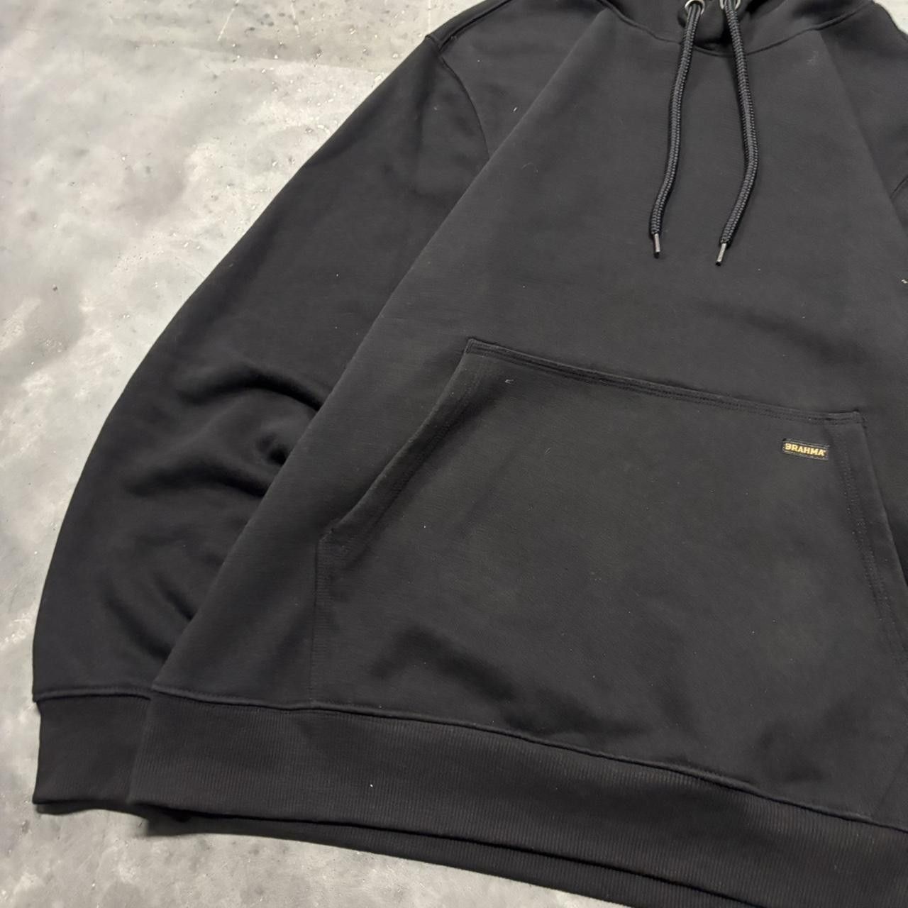 Japanese Brand × Vintage Crazy Vintage Y2K/2000s Black Blank Heavyweight Essential Hoodie! Size US XL / EU 56 / 4 - 3 Thumbnail