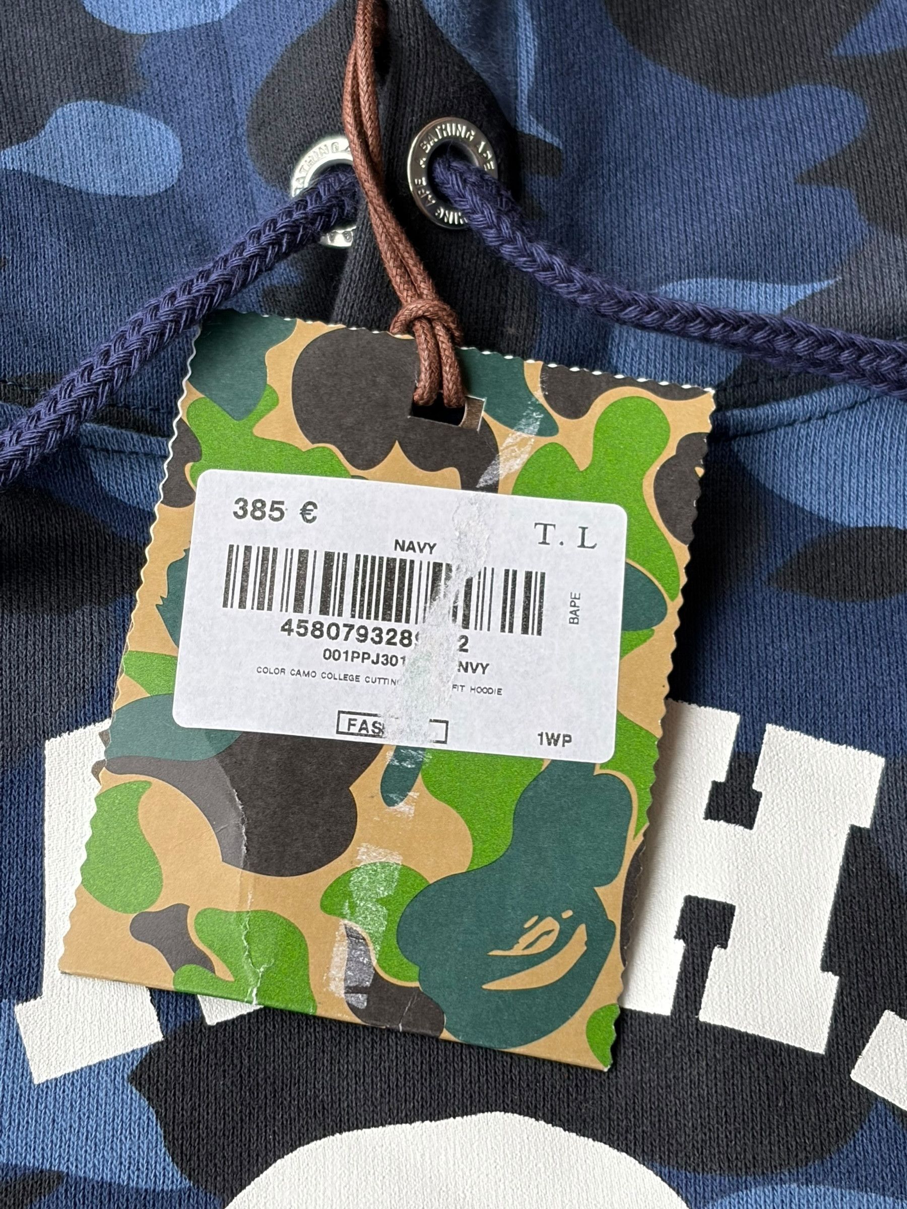 Bape Bape Blue Camo College Logo Hoodie Size US L / EU 52-54 / 3 - 4 Thumbnail