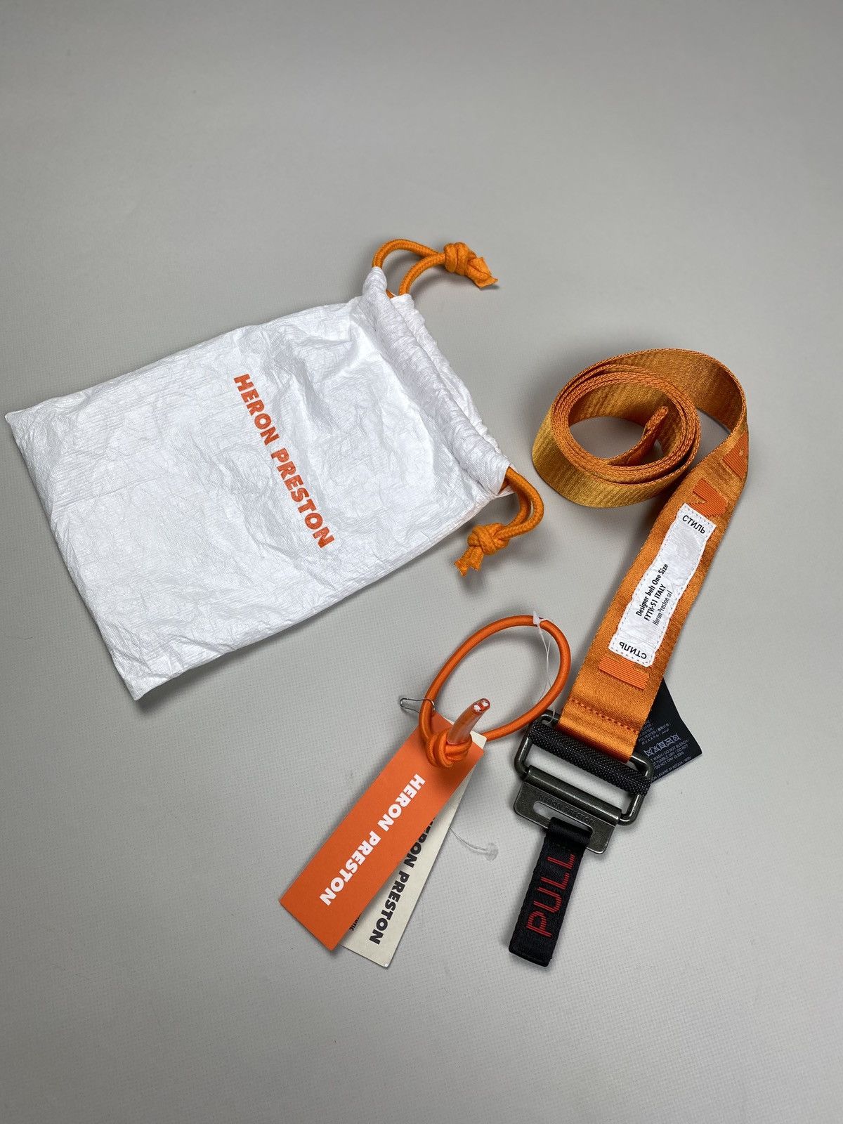 Heron Preston BNWT! Heron Preston KK Tape Magnetic Belt One Size Orange Size ONE SIZE - 14 Thumbnail