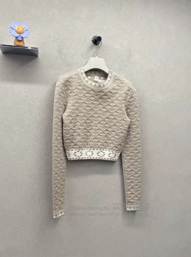 Hermes Hermes Off-white geometric pattern jacquard sweater Size XS / US 0-2 / IT 36-38 - 3 Thumbnail