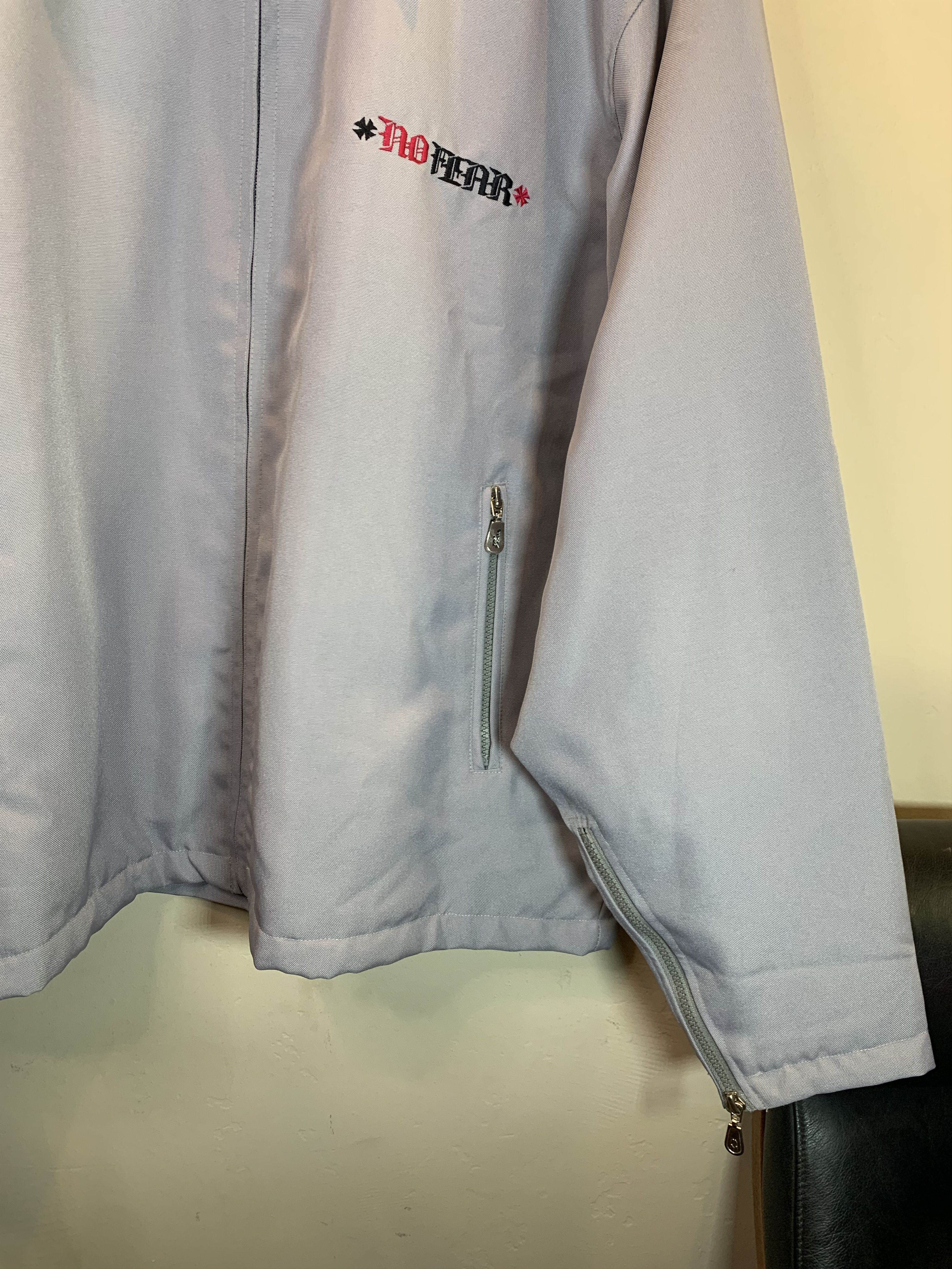 No Fear *RARE* No Fear Iron Cross Flame Biker Embroidered Zip Jacket Size US L / EU 52-54 / 3 - 8 Thumbnail