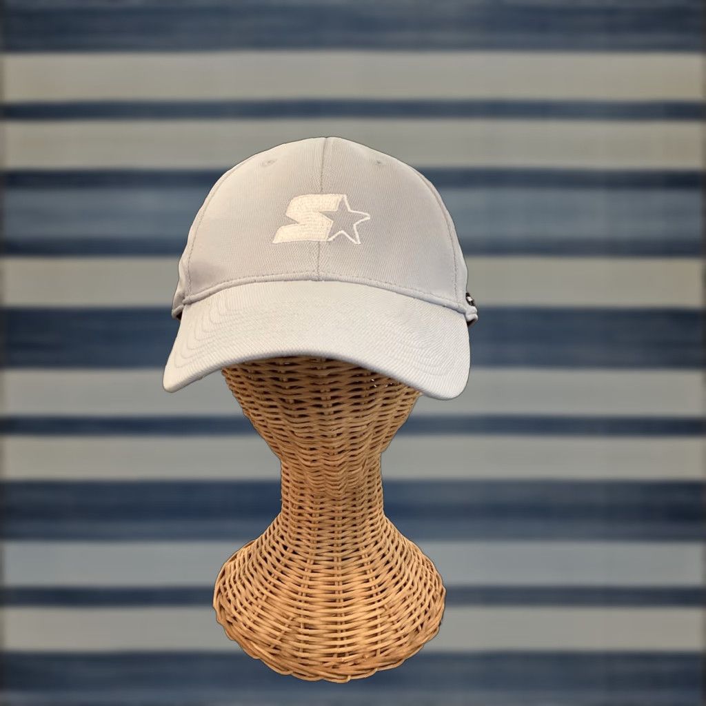 Starter STARTER Hat Cap White Logo One Size Adult Stretch Fitted Baseball Cap Unisex Men's Women's Summer Casual Size ONE SIZE - 1 Thumbnail