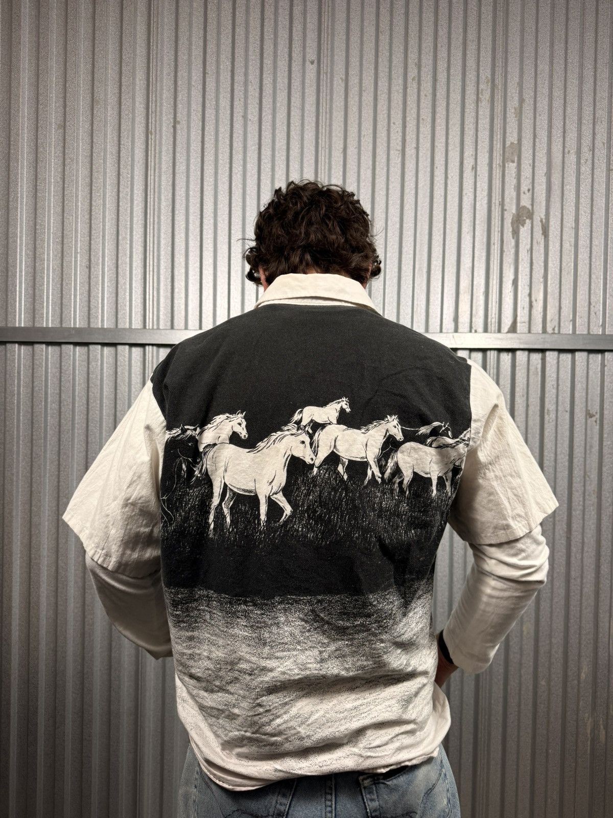 Other Vintage Brooks And Dunn Horse Print Short Sleeve Button Up Size US L / EU 52-54 / 3 - 10 Thumbnail