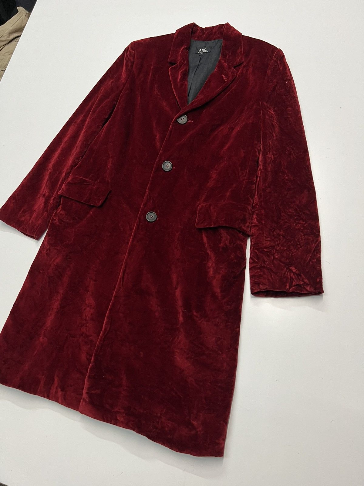 A.P.C. 🔥APC RUE DE FLEURUS PARIS VELVET OVERCOAT Size S / US 4 / IT 40 - 3 Thumbnail