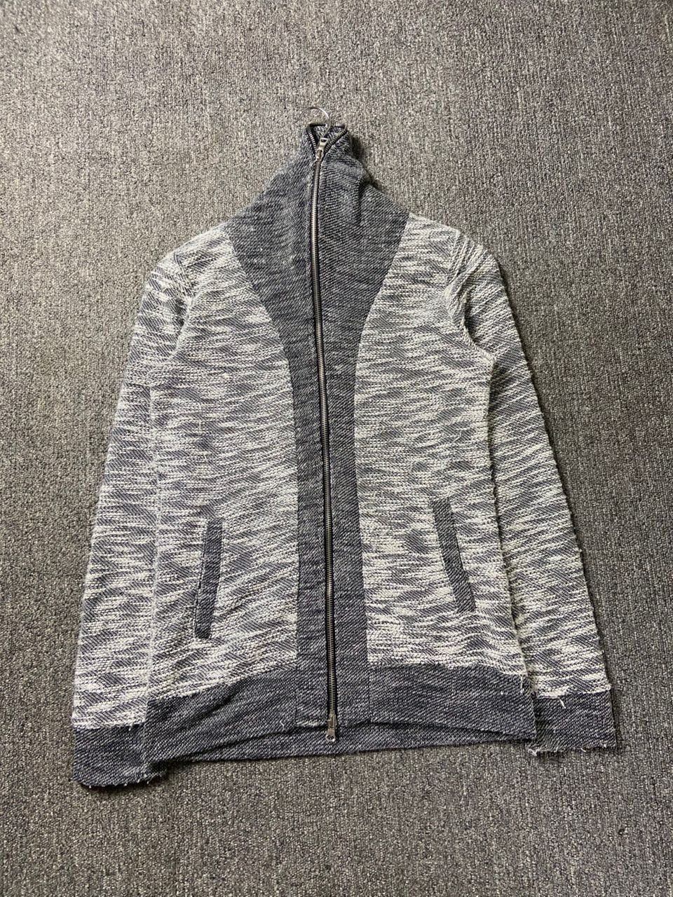 In The Attic In The Attic Homme Textured Knit Zippered Sweater (201) Size US M / EU 48-50 / 2 - 1 Thumbnail