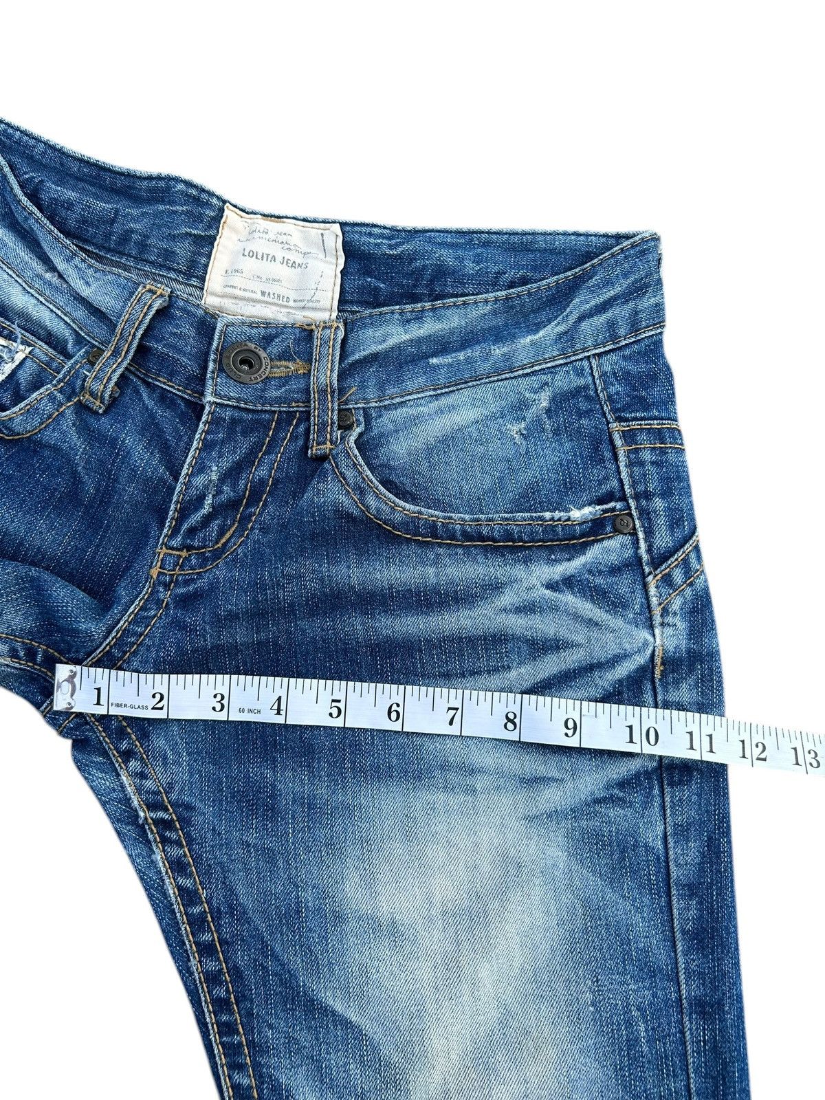 Kapital YOSHITOMO NARA LOLITA Exotic Vintage Distressed Denim Jeans Size US 30 / EU 46 - 19 Thumbnail