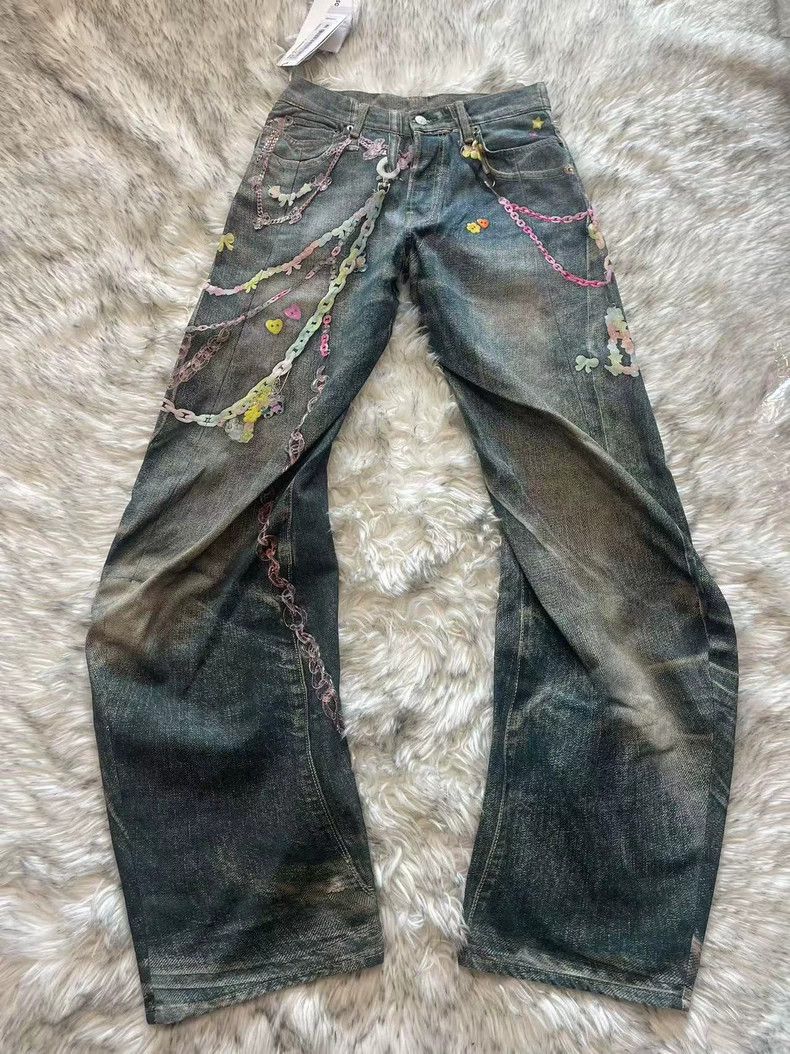 Acne Studios acne studios Candy Chain 3d printed jeans 2502