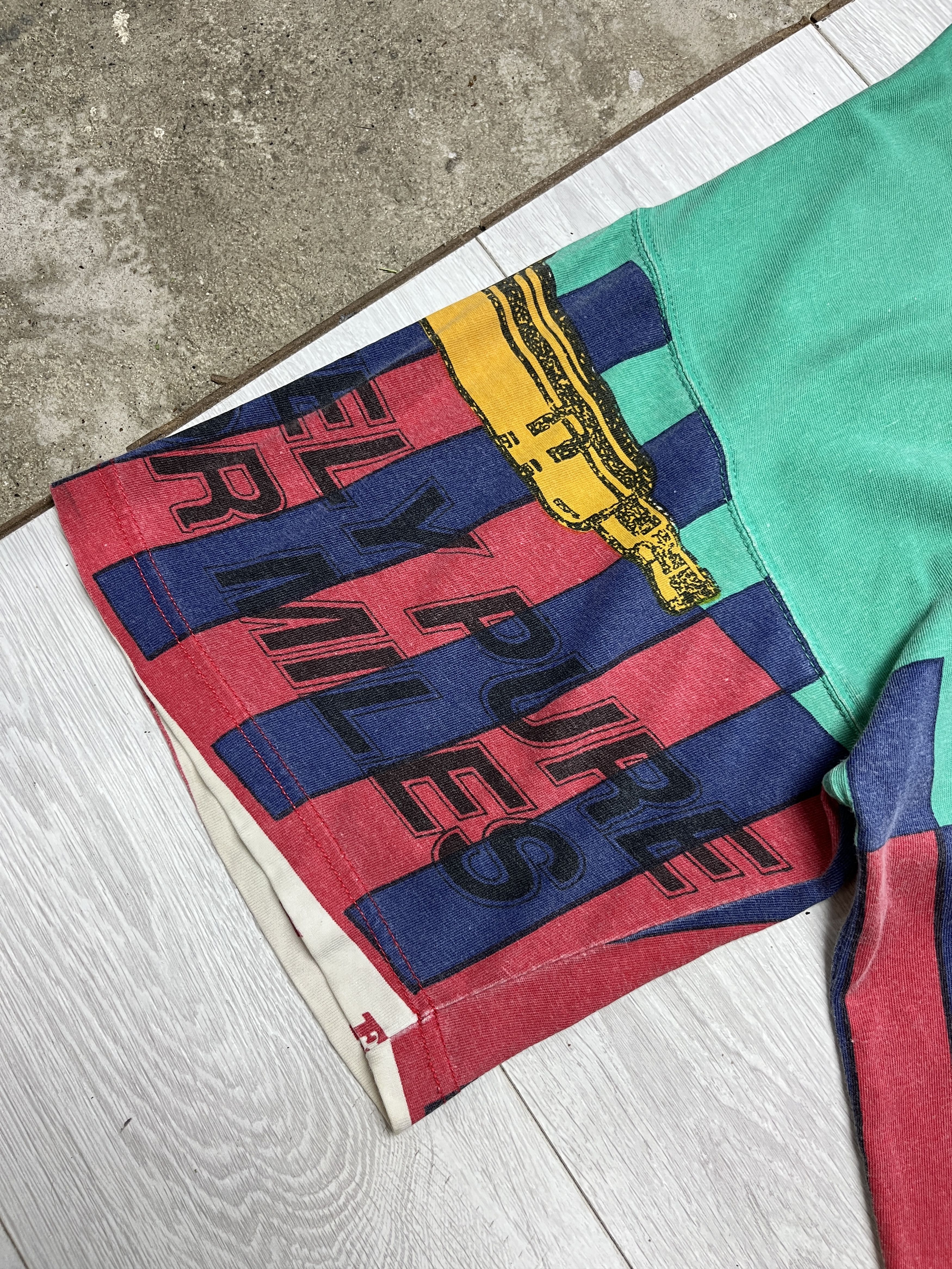 Vintage 1980s VINTAGE SPARK PLUG ALL OVER PRINT FADED TEE - 835 Size US XXL / EU 58 / 5 - 4 Thumbnail