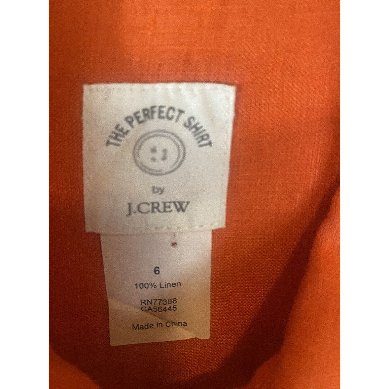 J.Crew Women's J Crew Size 6 100% Linen Perfect Fit Shirt Size M / US 6-8 / IT 42-44 - 6 Thumbnail