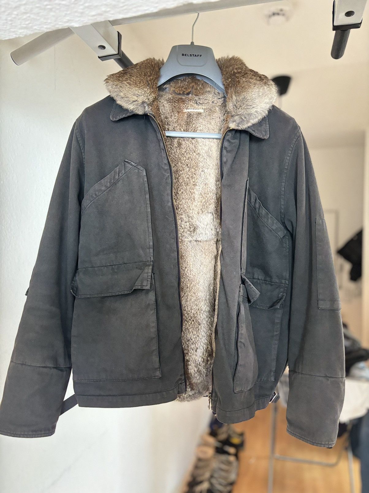 Military fur jacket best sale