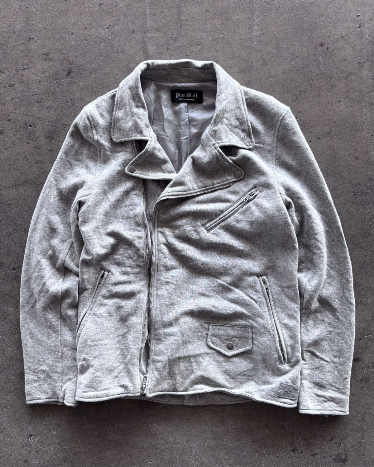 Japanese Brand Pine Bluff Assymetrical Grey Sweatshirt Jacket Size US M / EU 48-50 / 2 - 4 Thumbnail