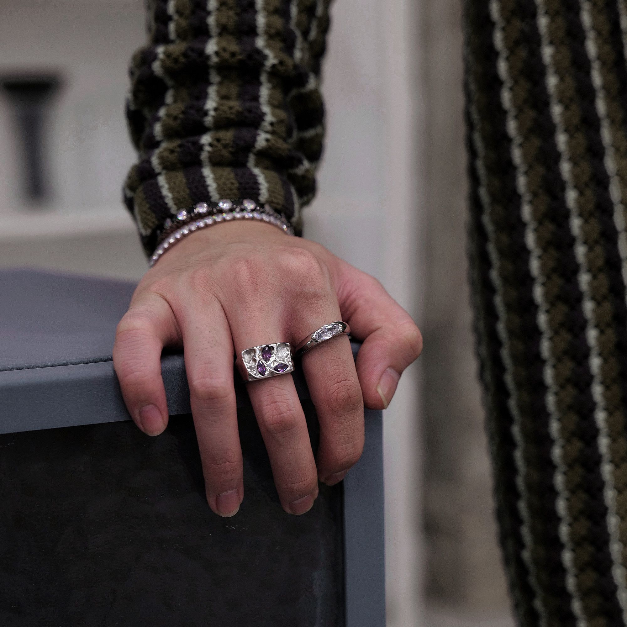 Jewelry Vintage Jewelry Rings Open Size Chrome Ring (Size 7-13) Size ONE SIZE - 1 Thumbnail