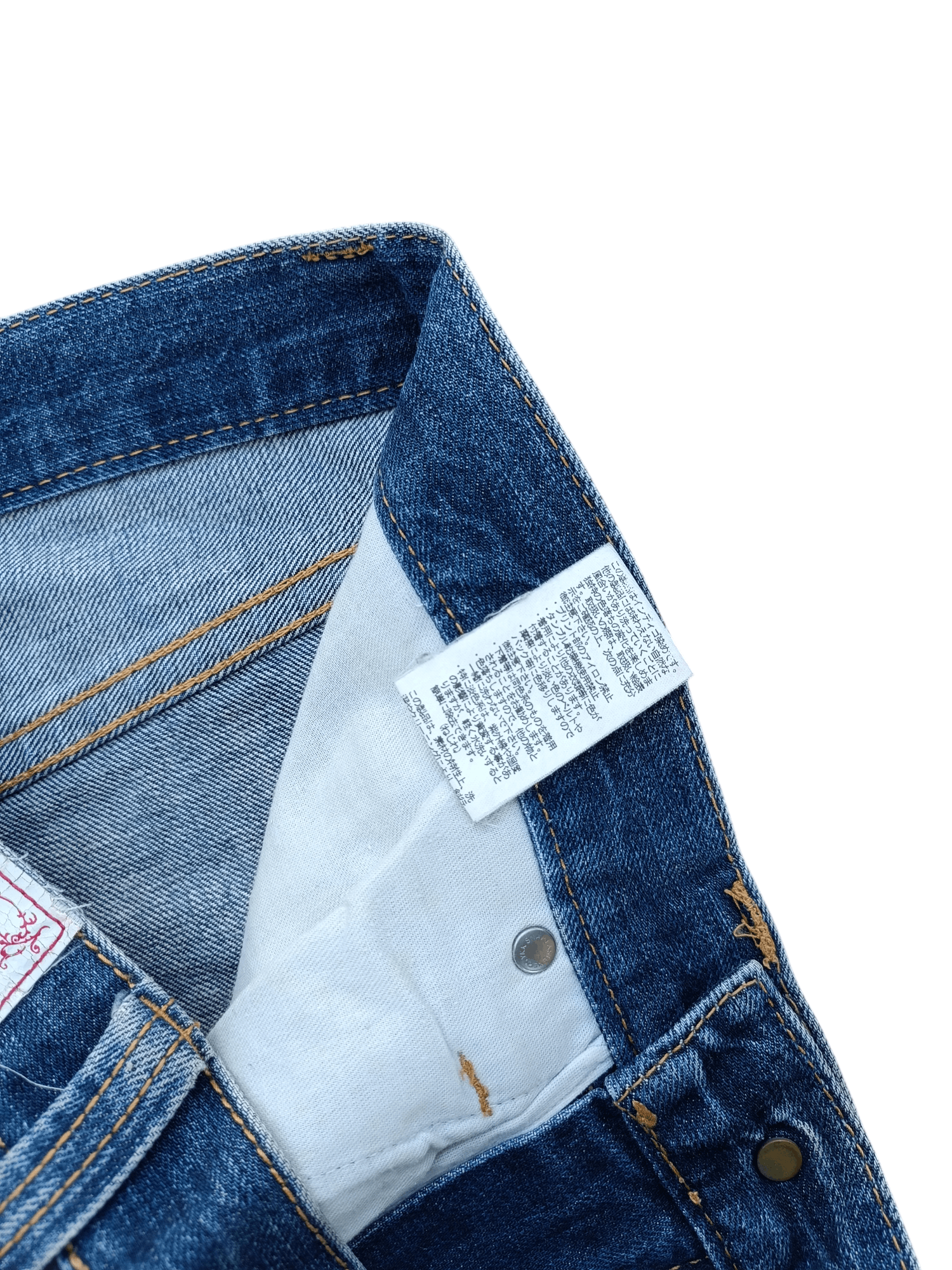 Vintage RARE 🔥 Japanese Brand Co&Lu Big Logo Print Denim Jeans Size US 31 - 14 Thumbnail