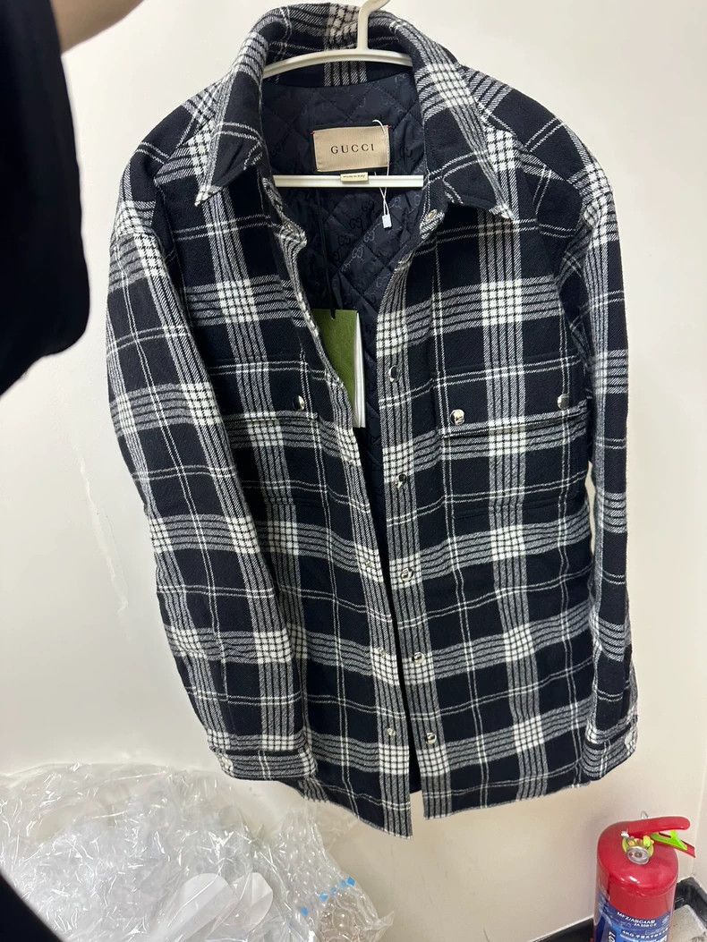 Gucci Gucci Size38 Full-print coat with plaid inside Size US XXS / EU 40 - 1 Thumbnail
