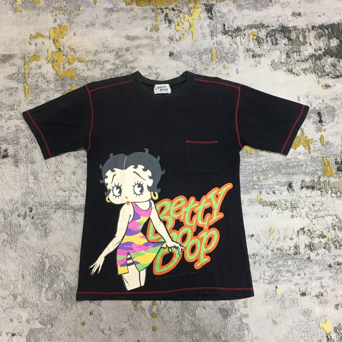 image of Cartoon Network x Movie Vintage Betty Boop Double Sided Made In Japan in Black, Men's (Size XS)
