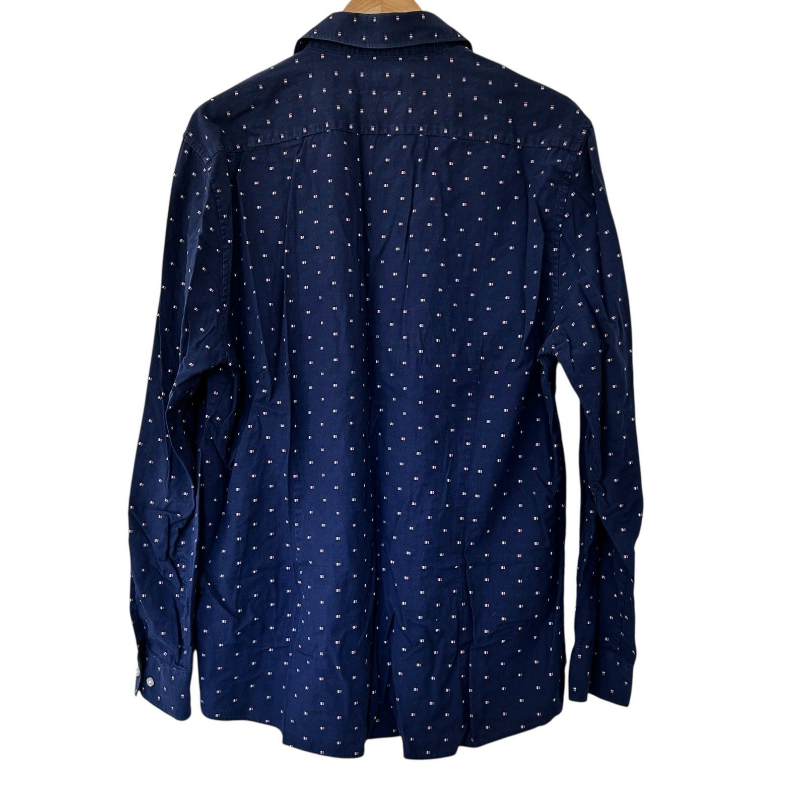 Barbour Barbour Navy Blue American Flag Printed Button Down Sz XXL Size US XXL / EU 58 / 5 - 5 Thumbnail