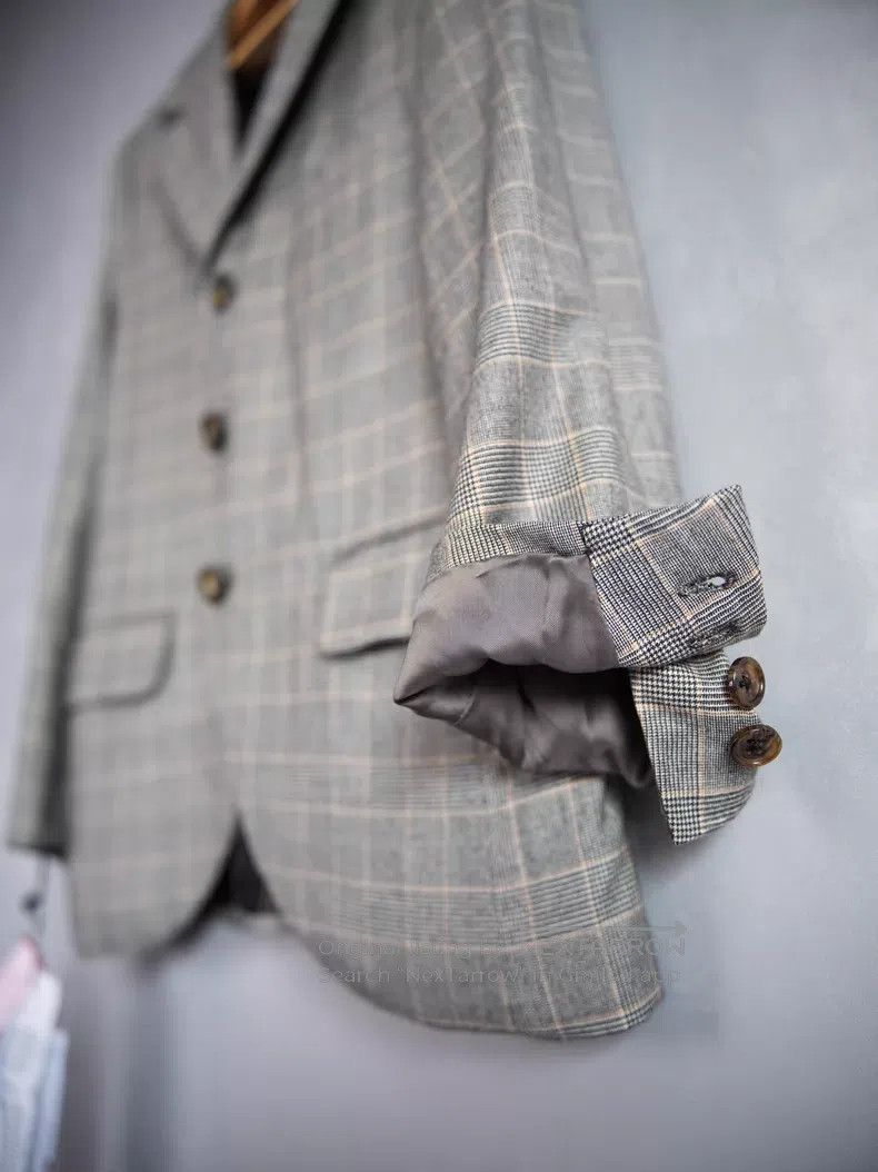 Geoffrey B. Small Geoffrey B. Small 3B notched lapel checkered blazer| Size 44R - 5 Thumbnail