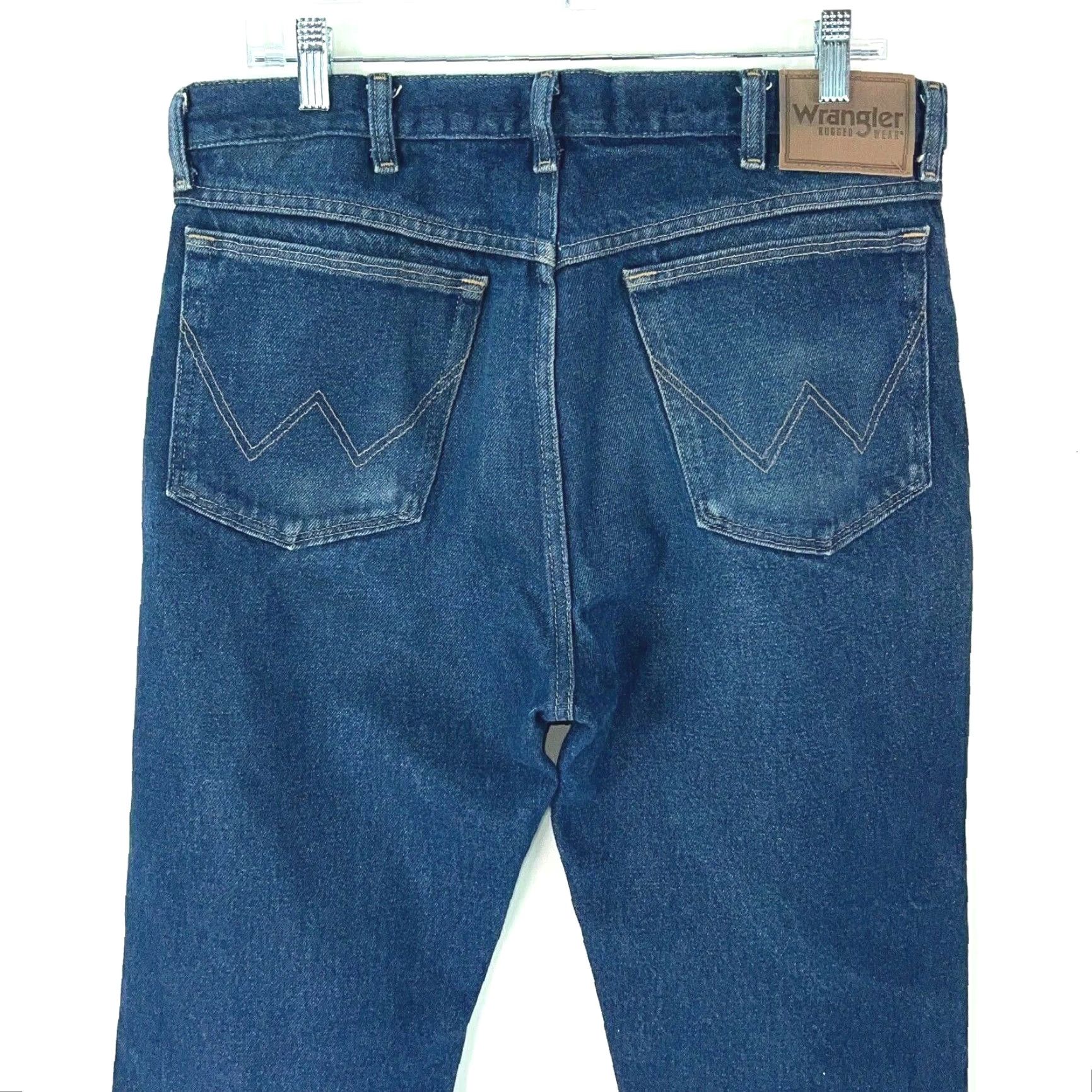 Wrangler Wrangler Jeans Mens Flat Front Stretch High Rise Straight Blue 34X30 Denim 5-Pocket Regular Mens Size US 34 / EU 50 - 3 Thumbnail
