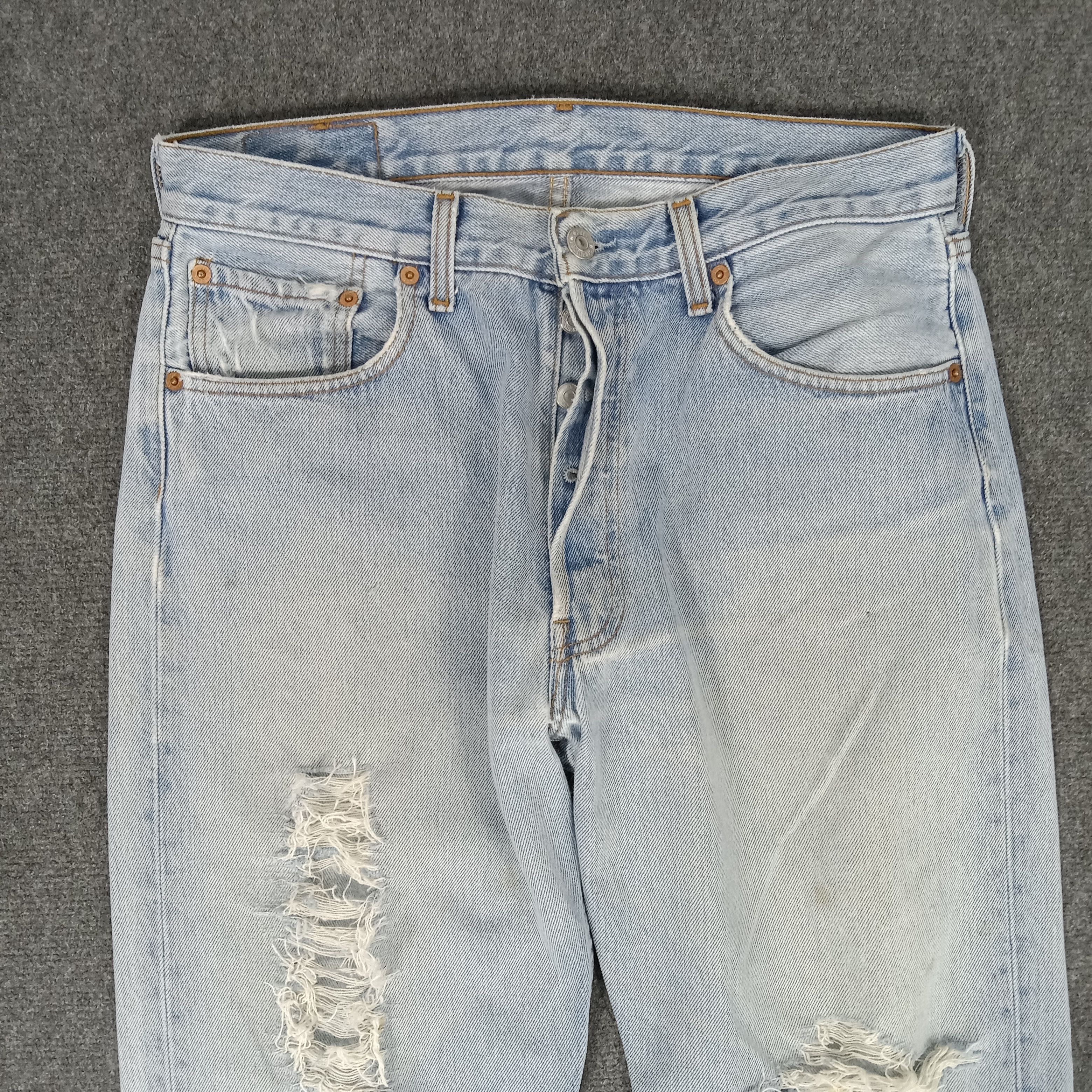 Levi's × Vintage Levi's American Distressed Style Denim Jeans Size US 30 / EU 46 - 3 Thumbnail