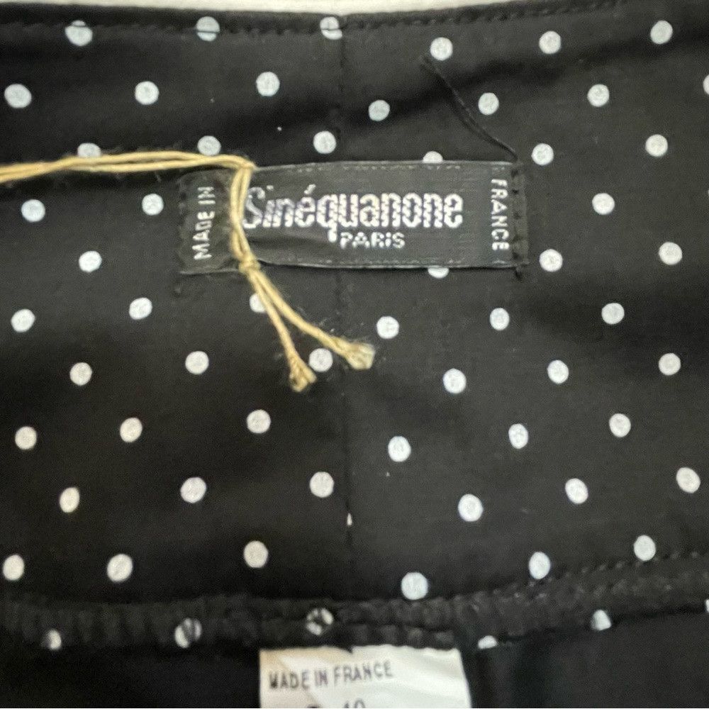 Other New Sinequanone Black Polka Dot Cotton Skirt Made in France Size 32" / US 10 / IT 46 - 6 Thumbnail
