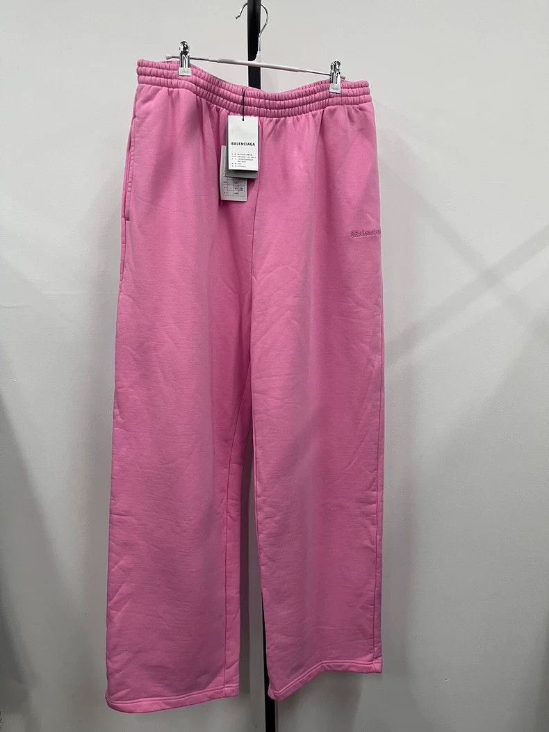 Balenciaga size l Double-B embroidered small LOGO trousers