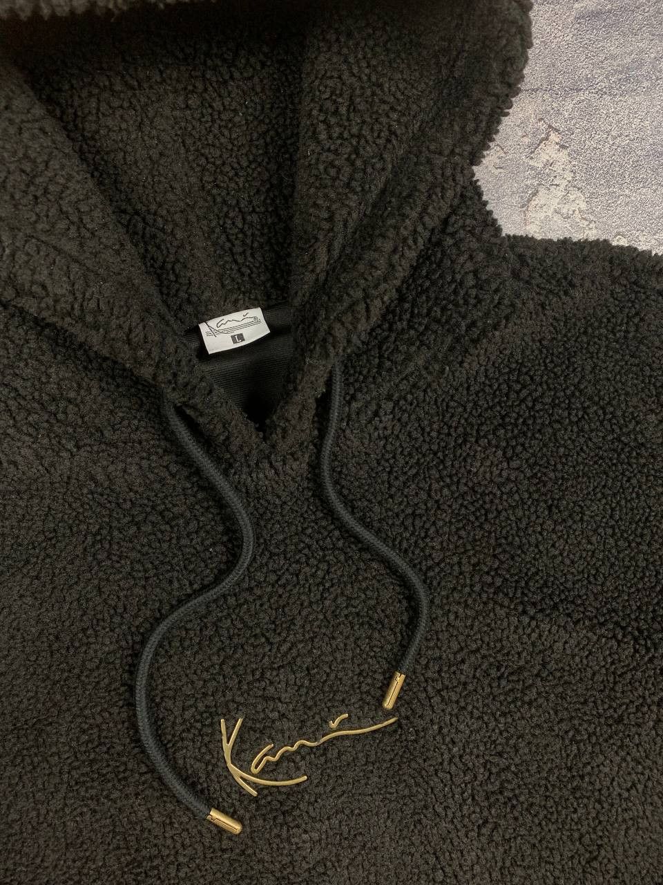 Karl Kani Karl Kani Men's Sherpa Hoodie Black Teddy Bear Fleece Size US L / EU 52-54 / 3 - 6 Thumbnail