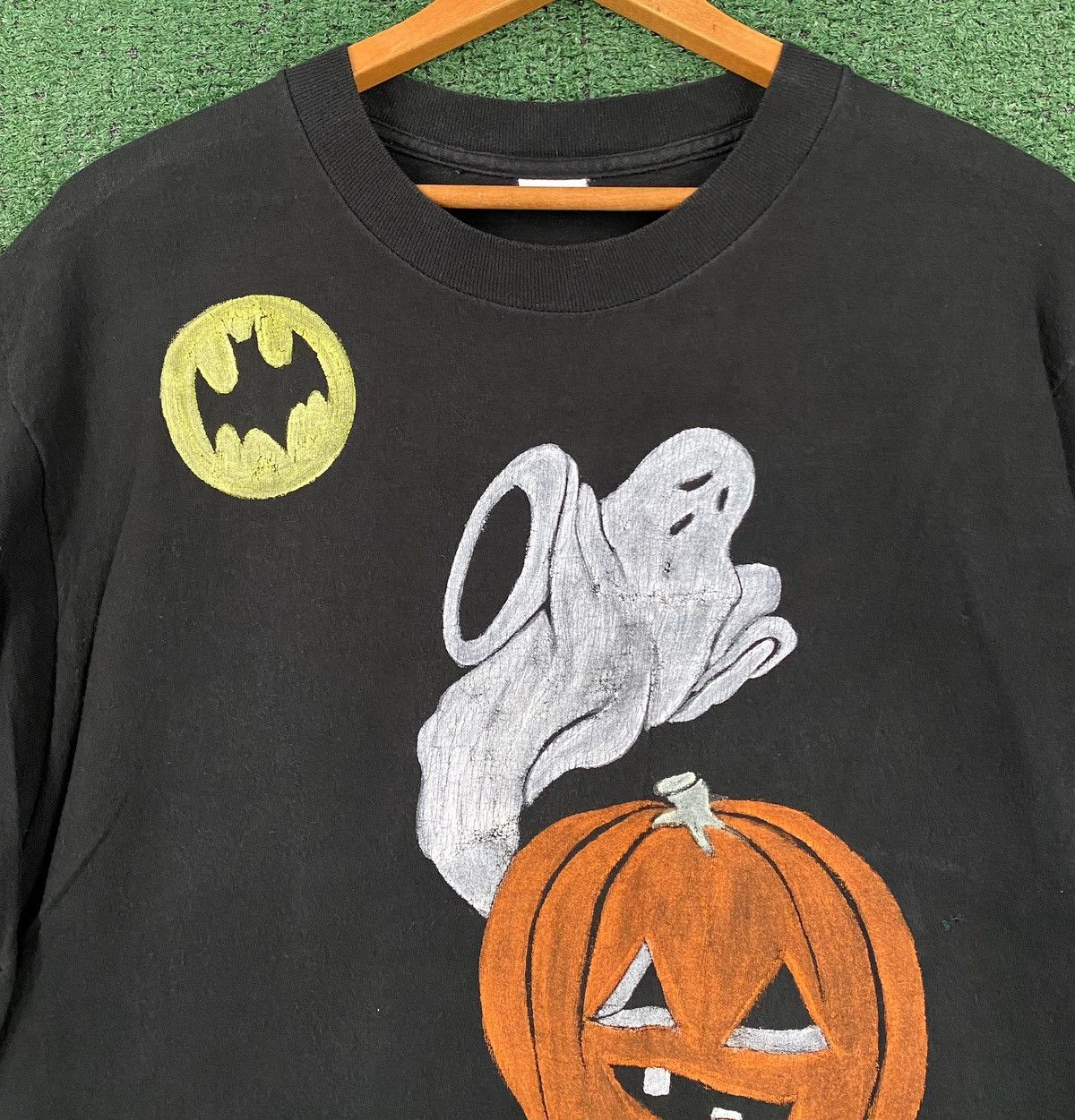 Vintage 90’s Halloween Ghost Pumpkin Handmade T-Shirt Medium Size US M / EU 48-50 / 2 - 3 Thumbnail