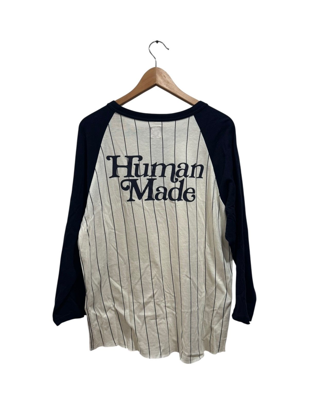 Girls Don't Cry × Human Made Human Made x Girls Dont Cry Baseball Tee Cream Navy Size US M / EU 48-50 / 2 - 5 Thumbnail