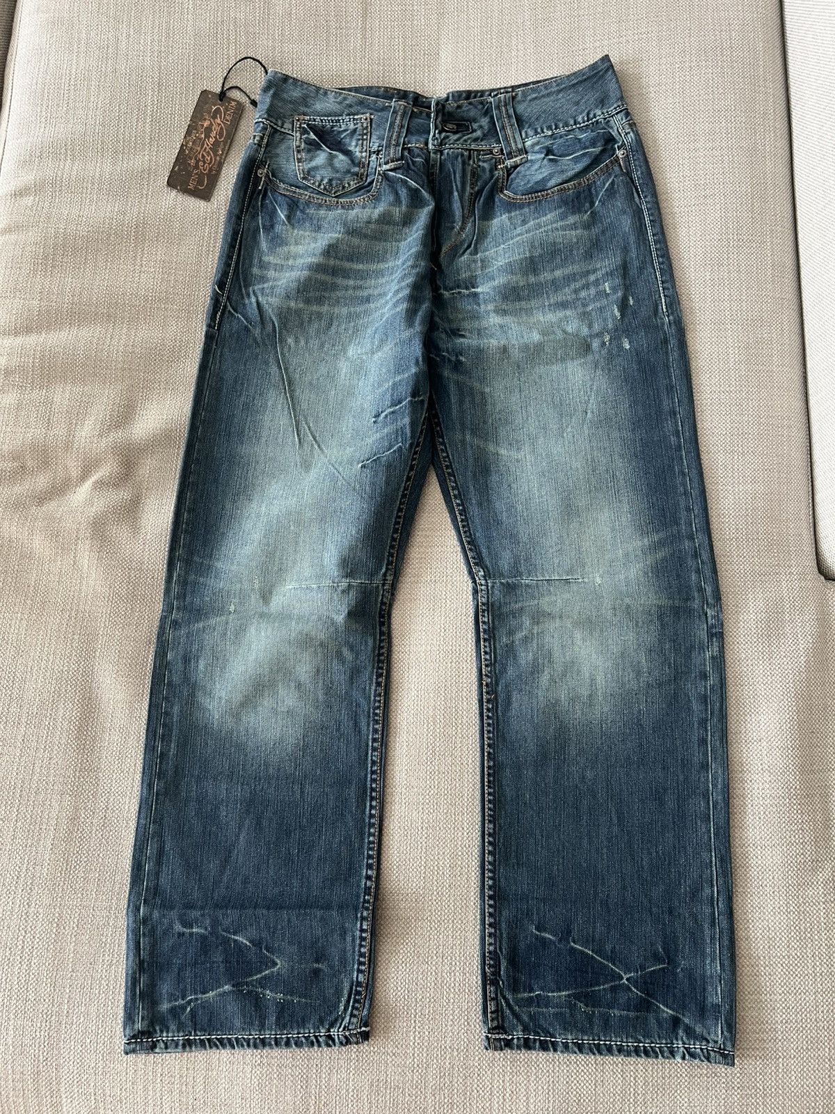 Ed Hardy Vintage 💥 Ed Hardy Jeans by Christian Audigier Denim Pants Size US 36 / EU 52 - 8 Thumbnail