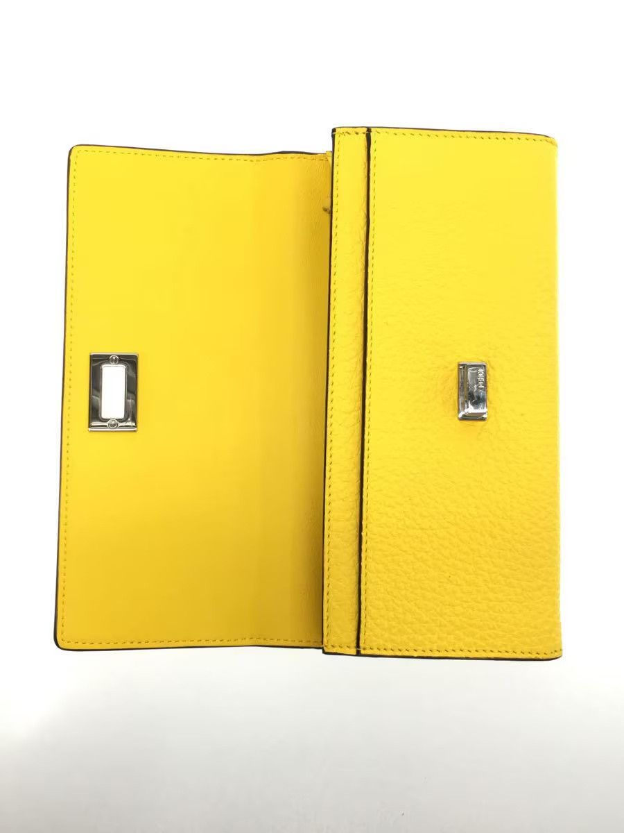 Fendi Fendi Peekaboo Leather Long Wallet Yellow Size ONE SIZE - 4 Thumbnail