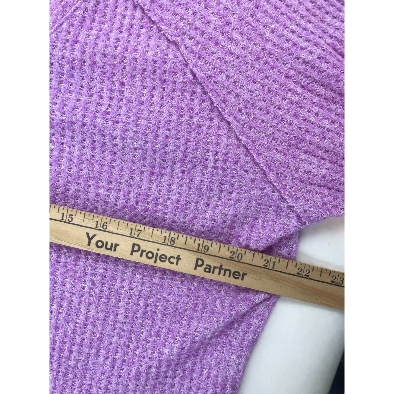 American Eagle Outfitters Vibrant Purple American Eagle Outfitters Sweater Woman Medium Waffle-Knit V-Neck Pullover Size M / US 6-8 / IT 42-44 - 5 Thumbnail