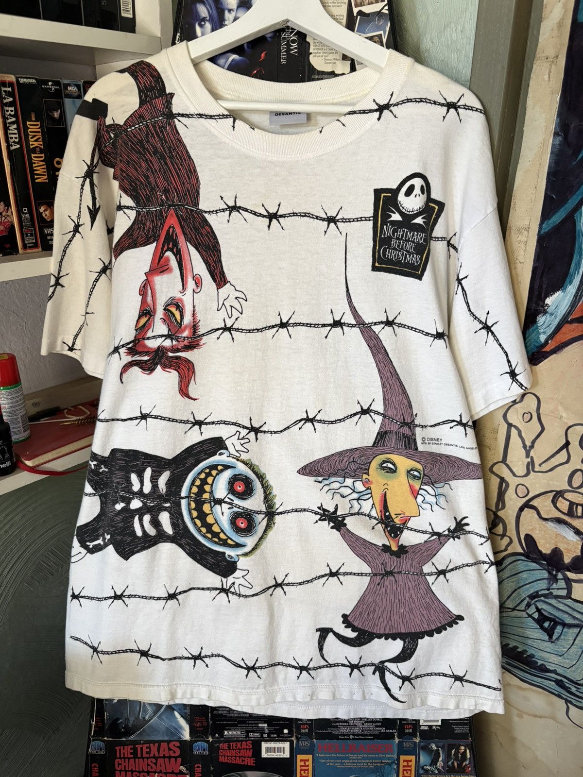 Vintage Vintage 90’s Nightmare Before Christmas Shirt White XL Size US XL / EU 56 / 4 - 1 Thumbnail