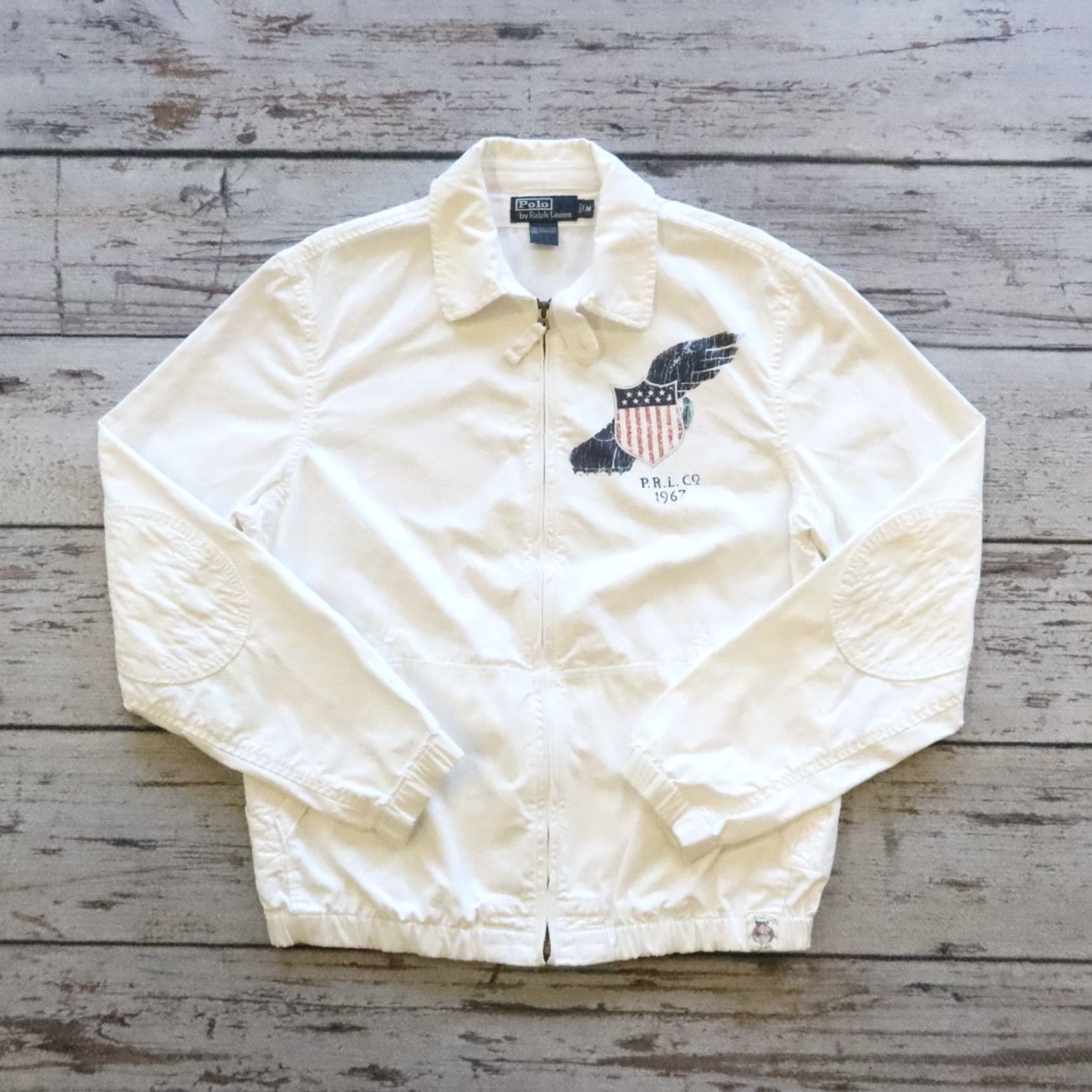 Ralph Lauren VINTAGE Polo Ralph Lauren Track Jacket Men M White Windbreaker Jacket Size US M / EU 48-50 / 2 - 2 Thumbnail