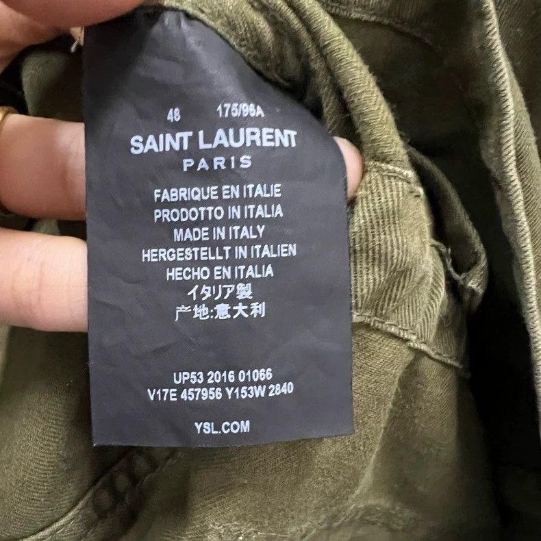 Yves Saint Laurent Saint LaurentArmy green embroidered logo jacket 2503-Nextar Size US M / EU 48-50 / 2 - 4 Thumbnail